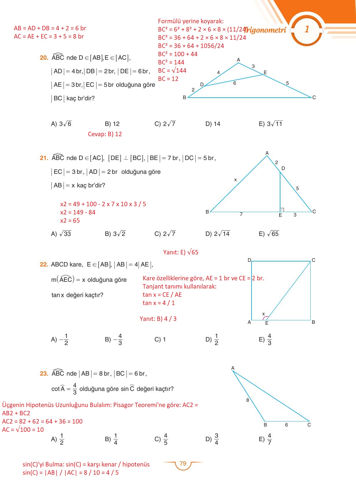 11. Sınıf Sdr Dikey Yayıncılık Matematik Ders Kitabı Sayfa 80 Cevapları