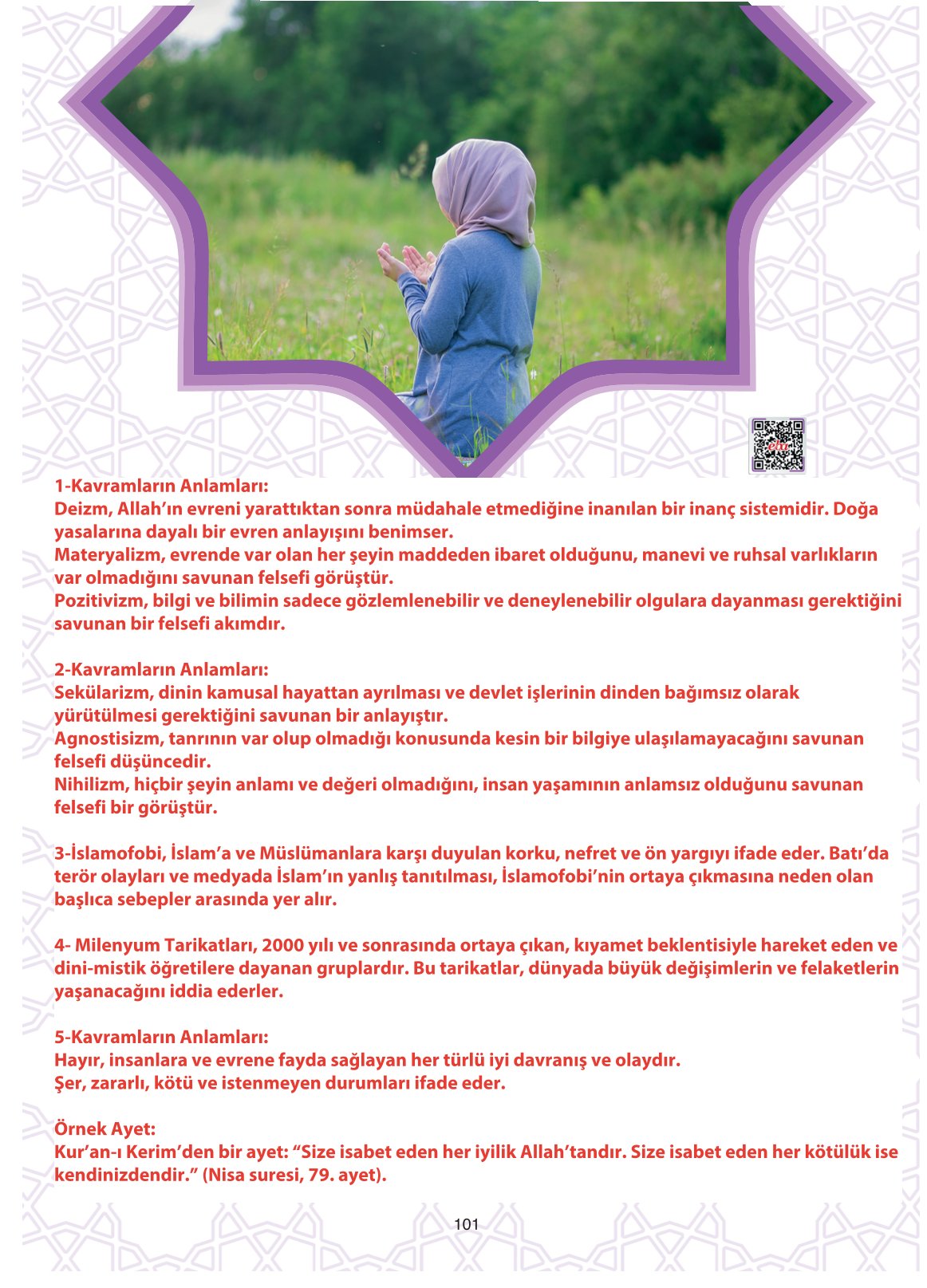 11. Sınıf Sdr İpekyolu Yayıncılık Din Kültürü Ve Ahlak Bilgisi Ders Kitabı Sayfa 101 Cevapları