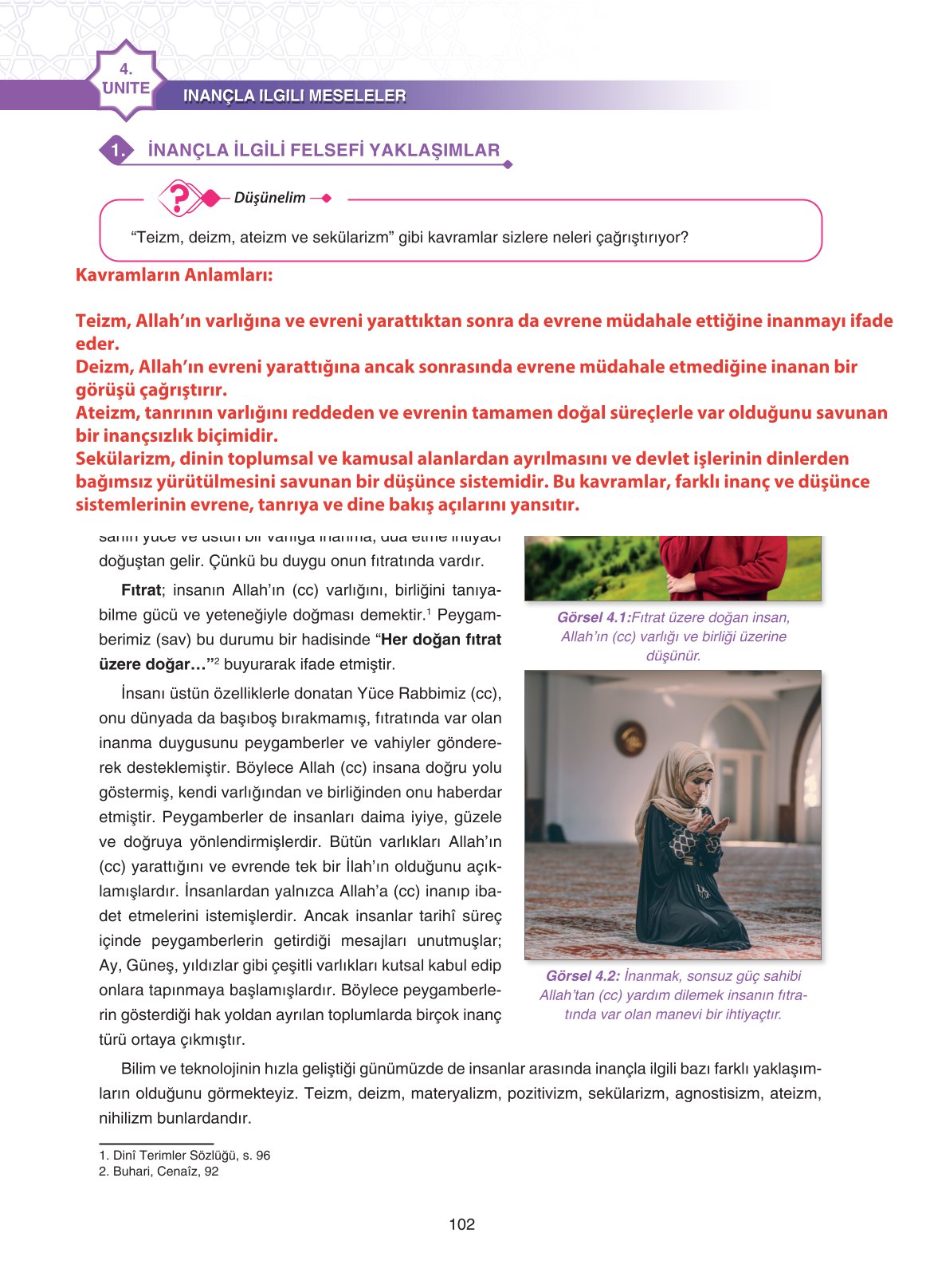 11. Sınıf Sdr İpekyolu Yayıncılık Din Kültürü Ve Ahlak Bilgisi Ders Kitabı Sayfa 102 Cevapları