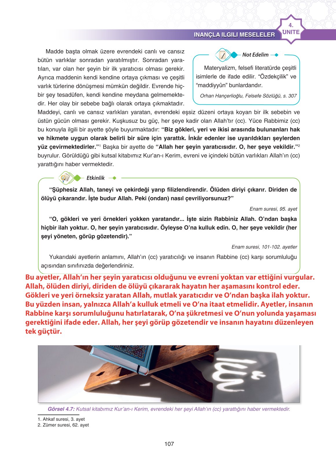 11. Sınıf Sdr İpekyolu Yayıncılık Din Kültürü Ve Ahlak Bilgisi Ders Kitabı Sayfa 107 Cevapları