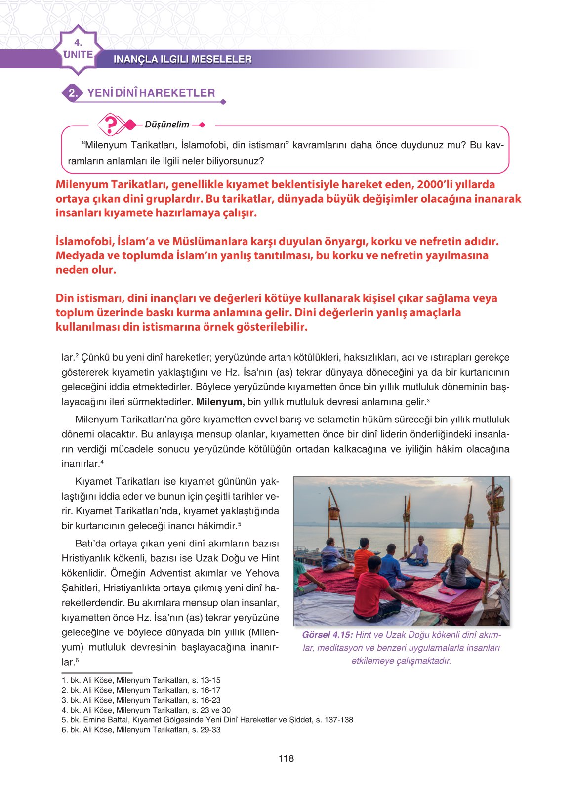 11. Sınıf Sdr İpekyolu Yayıncılık Din Kültürü Ve Ahlak Bilgisi Ders Kitabı Sayfa 118 Cevapları 11. Sınıf Sdr İpekyolu Yayıncılık Din Kültürü Ve Ahlak Bilgisi Ders Kitabı Sayfa 118 Cevapları