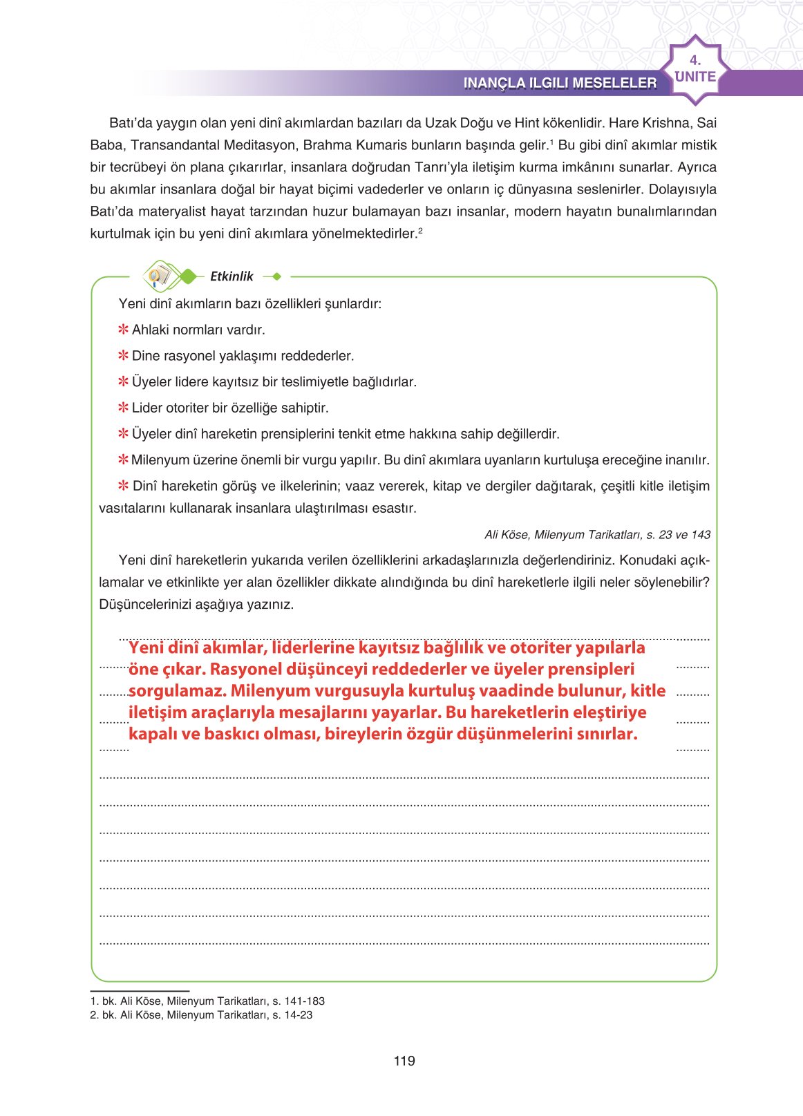 11. Sınıf Sdr İpekyolu Yayıncılık Din Kültürü Ve Ahlak Bilgisi Ders Kitabı Sayfa 119 Cevapları 11. Sınıf Sdr İpekyolu Yayıncılık Din Kültürü Ve Ahlak Bilgisi Ders Kitabı Sayfa 119 Cevapları