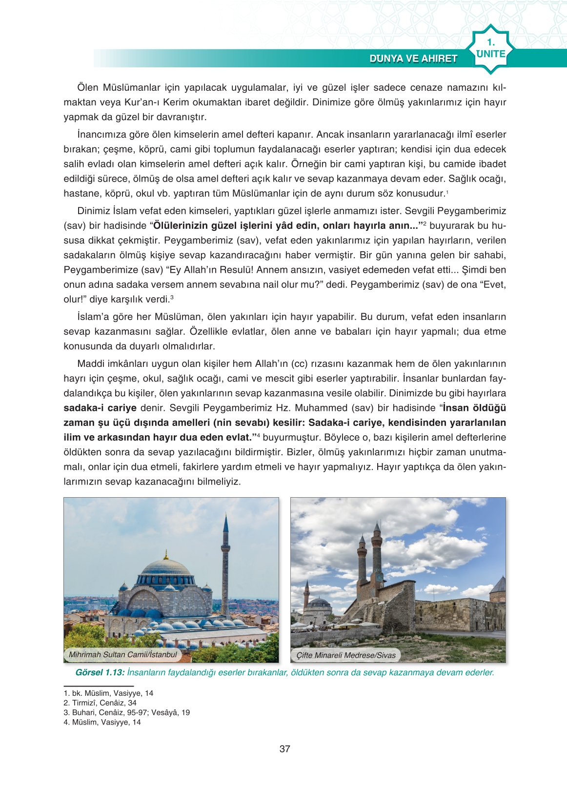 11. Sınıf Sdr İpekyolu Yayıncılık Din Kültürü Ve Ahlak Bilgisi Ders Kitabı Sayfa 37 Cevapları