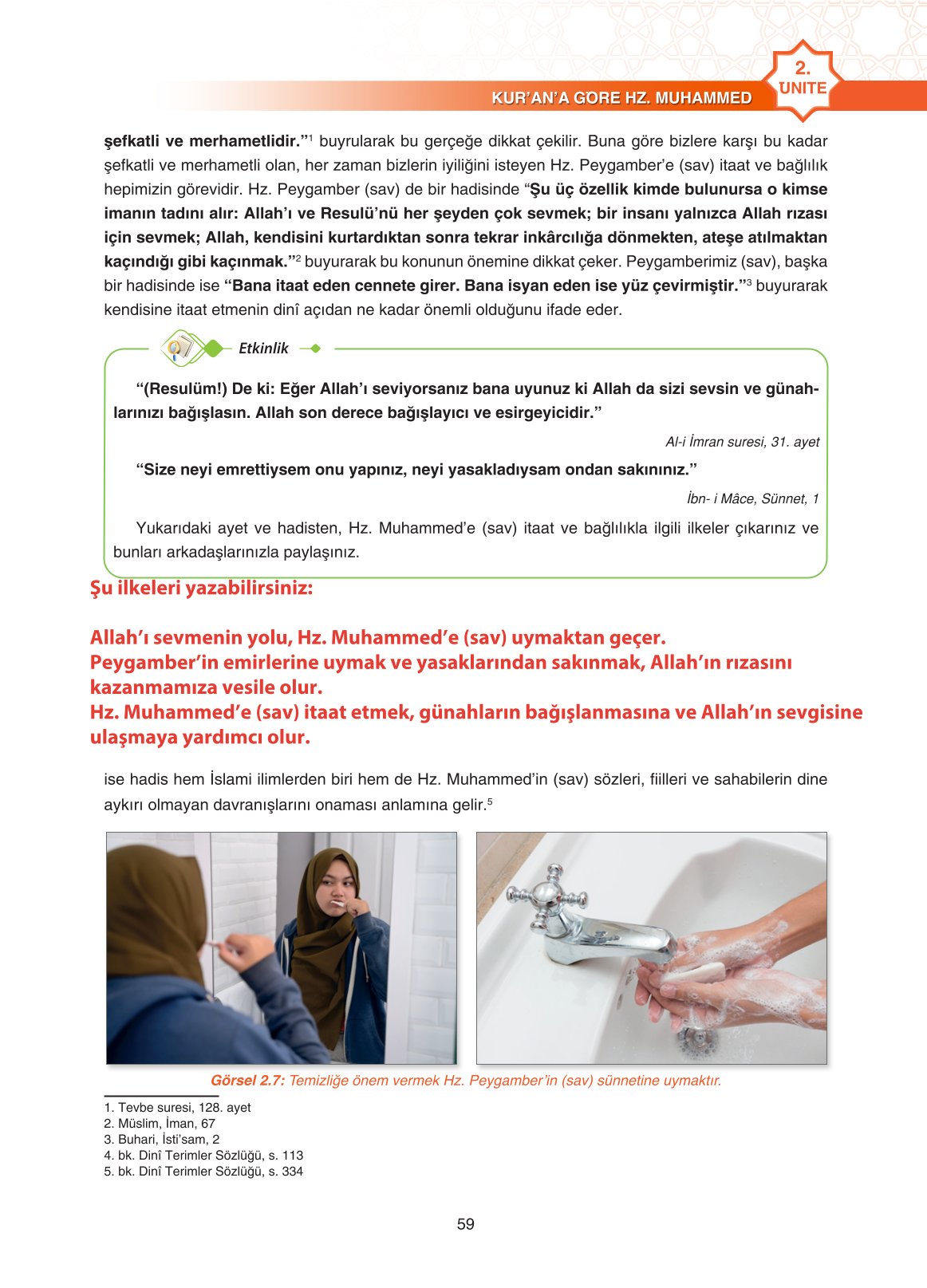 11. Sınıf Sdr İpekyolu Yayıncılık Din Kültürü Ve Ahlak Bilgisi Ders Kitabı Sayfa 59 Cevapları