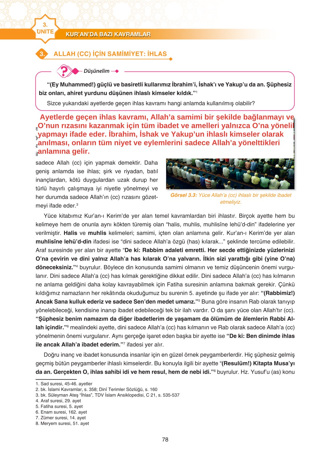 11. Sınıf Sdr İpekyolu Yayıncılık Din Kültürü Ve Ahlak Bilgisi Ders Kitabı Sayfa 78 Cevapları
