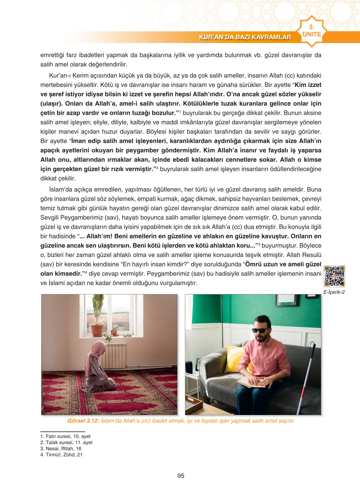 11. Sınıf Sdr İpekyolu Yayıncılık Din Kültürü Ve Ahlak Bilgisi Ders Kitabı Sayfa 95 Cevapları