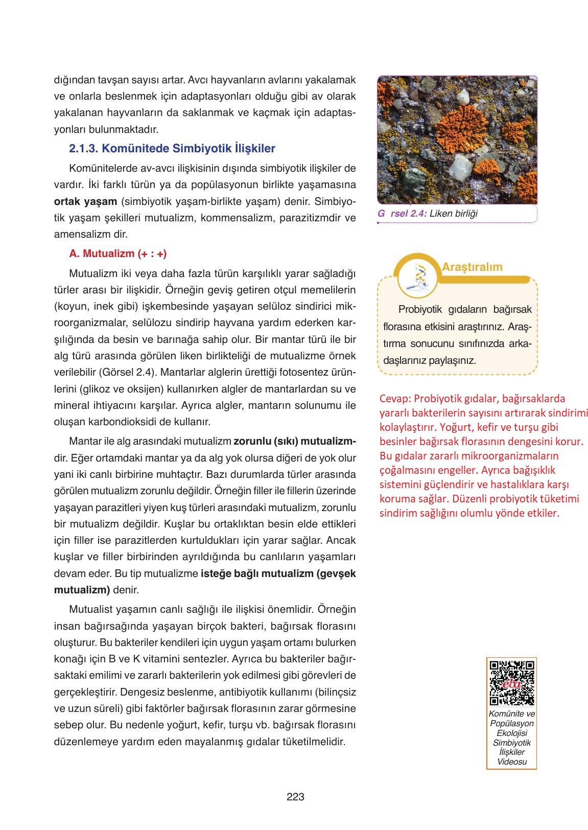 11. Sınıf Tutku Yayıncılık Biyoloji Ders Kitabı Sayfa 223 Cevapları 11. Sınıf Tutku Yayıncılık Biyoloji Ders Kitabı Sayfa 223 Cevapları