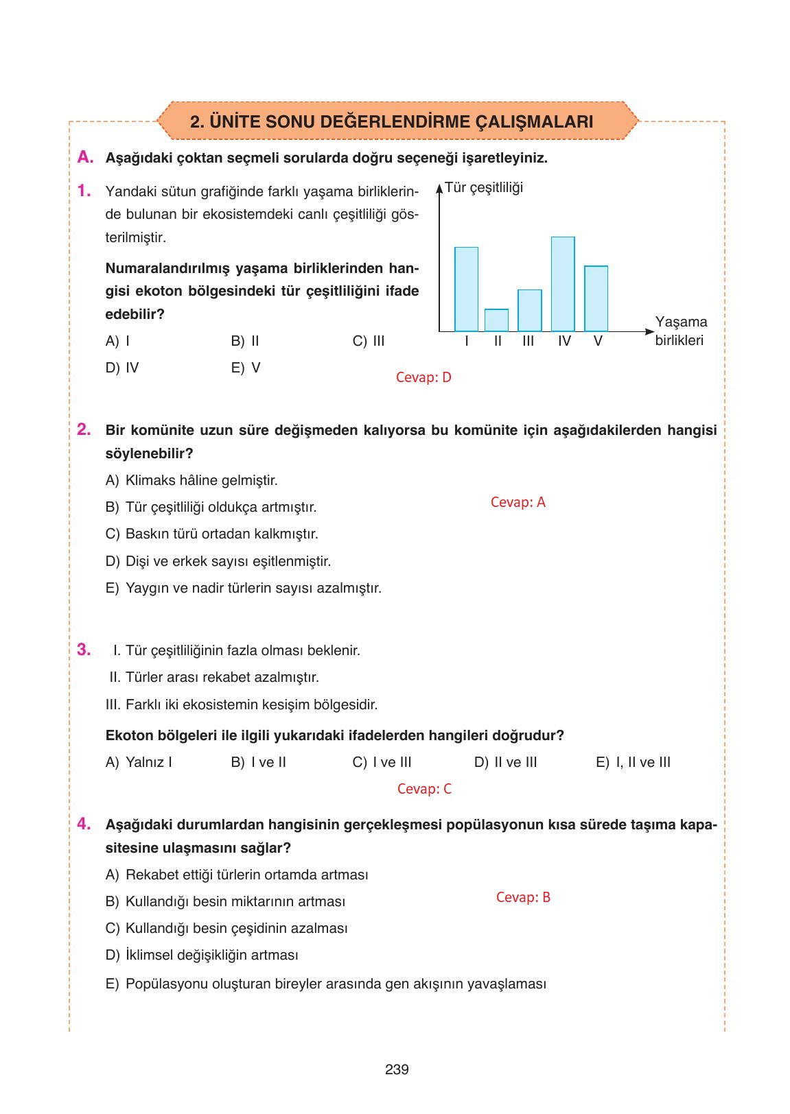 11. Sınıf Tutku Yayıncılık Biyoloji Ders Kitabı Sayfa 239 Cevapları 11. Sınıf Tutku Yayıncılık Biyoloji Ders Kitabı Sayfa 239 Cevapları