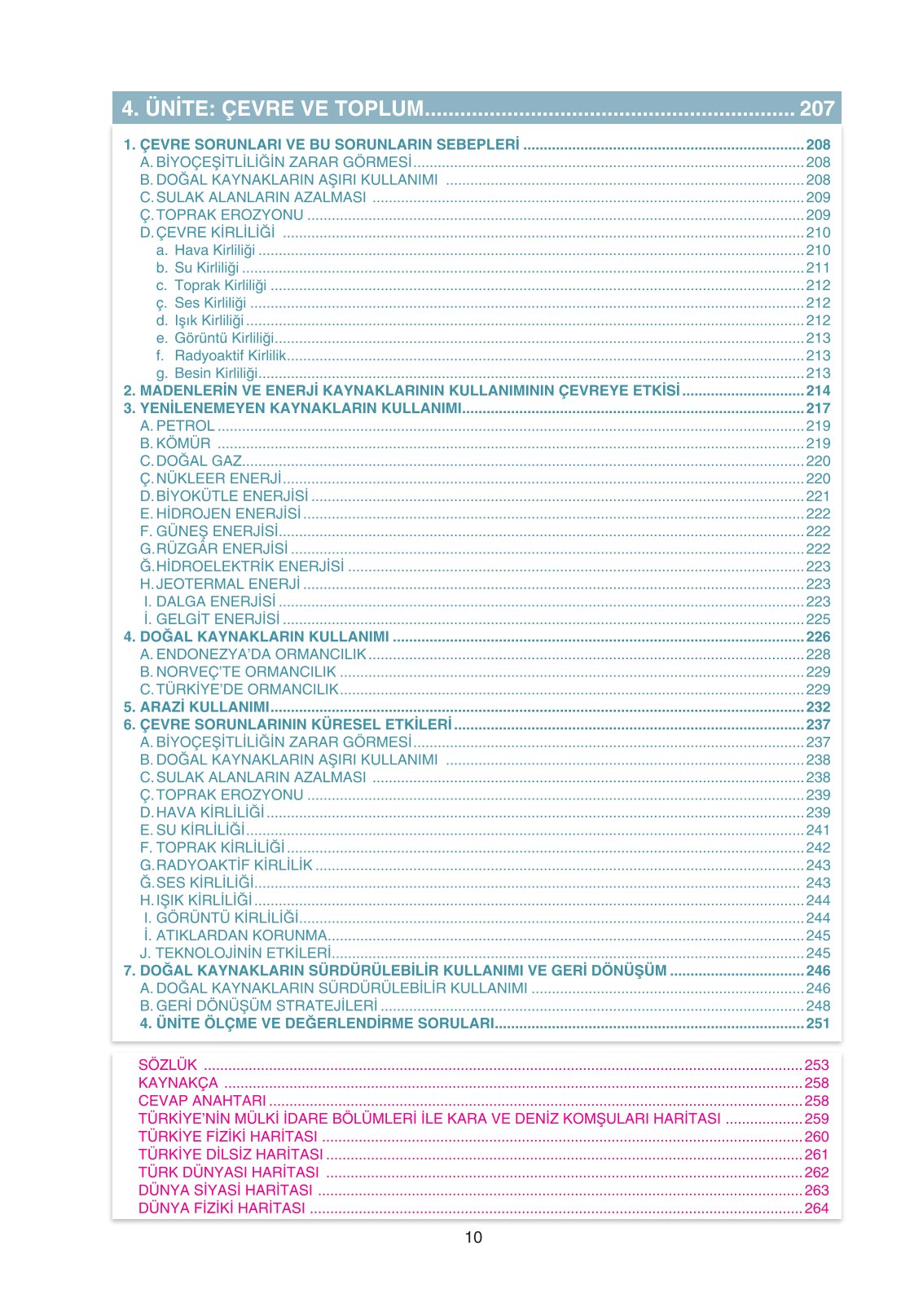 11. Sınıf Yıldırım Yayınları Coğrafya Ders Kitabı Sayfa 10 Cevapları