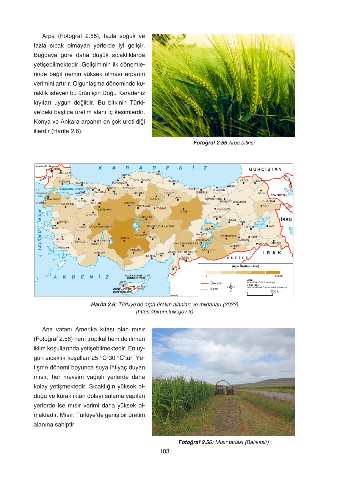 11. Sınıf Yıldırım Yayınları Coğrafya Ders Kitabı Sayfa 103 Cevapları