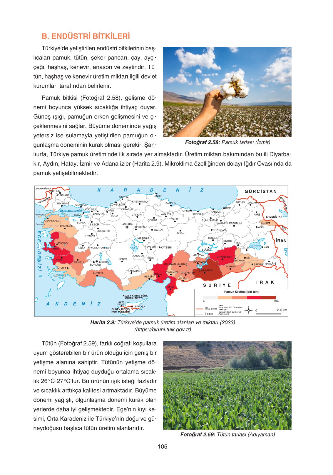 11. Sınıf Yıldırım Yayınları Coğrafya Ders Kitabı Sayfa 105 Cevapları