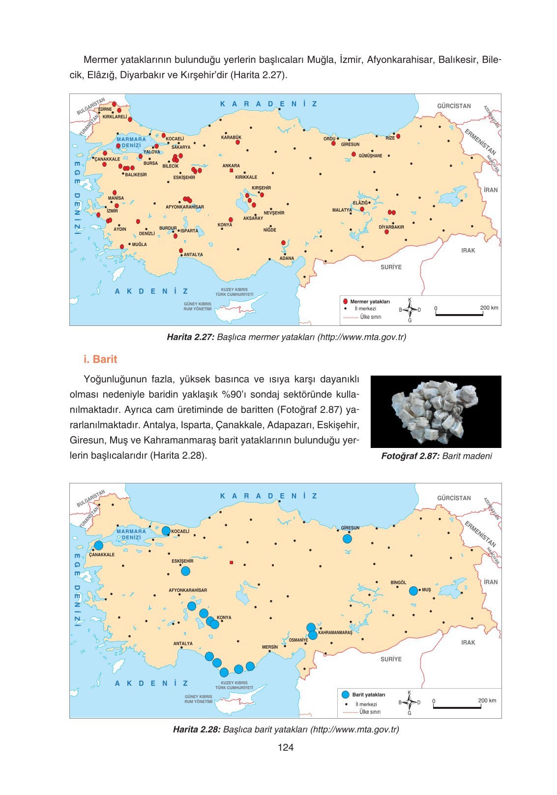 11. Sınıf Yıldırım Yayınları Coğrafya Ders Kitabı Sayfa 124 Cevapları