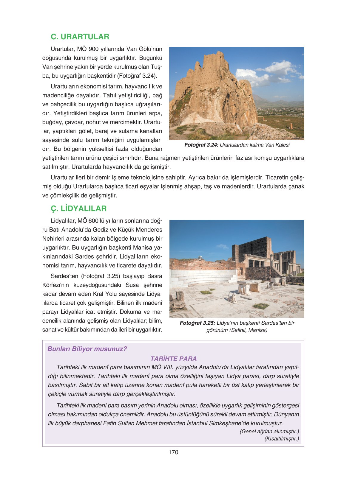 11. Sınıf Yıldırım Yayınları Coğrafya Ders Kitabı Sayfa 170 Cevapları
