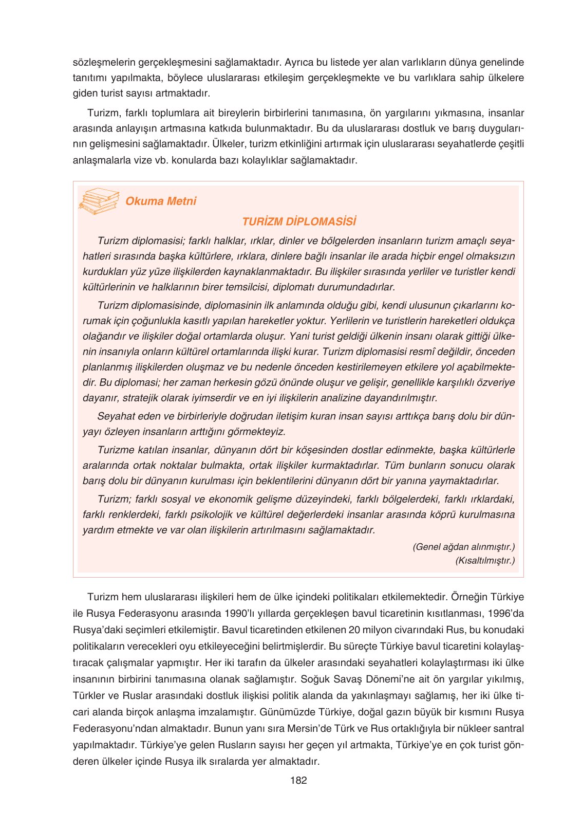 11. Sınıf Yıldırım Yayınları Coğrafya Ders Kitabı Sayfa 182 Cevapları