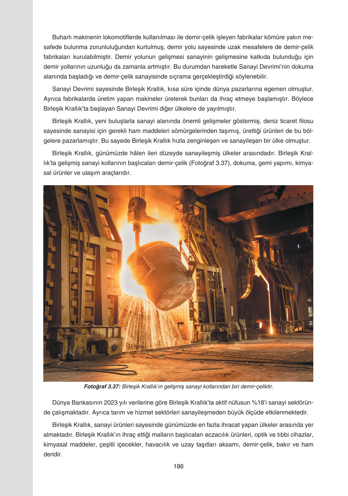 11. Sınıf Yıldırım Yayınları Coğrafya Ders Kitabı Sayfa 186 Cevapları