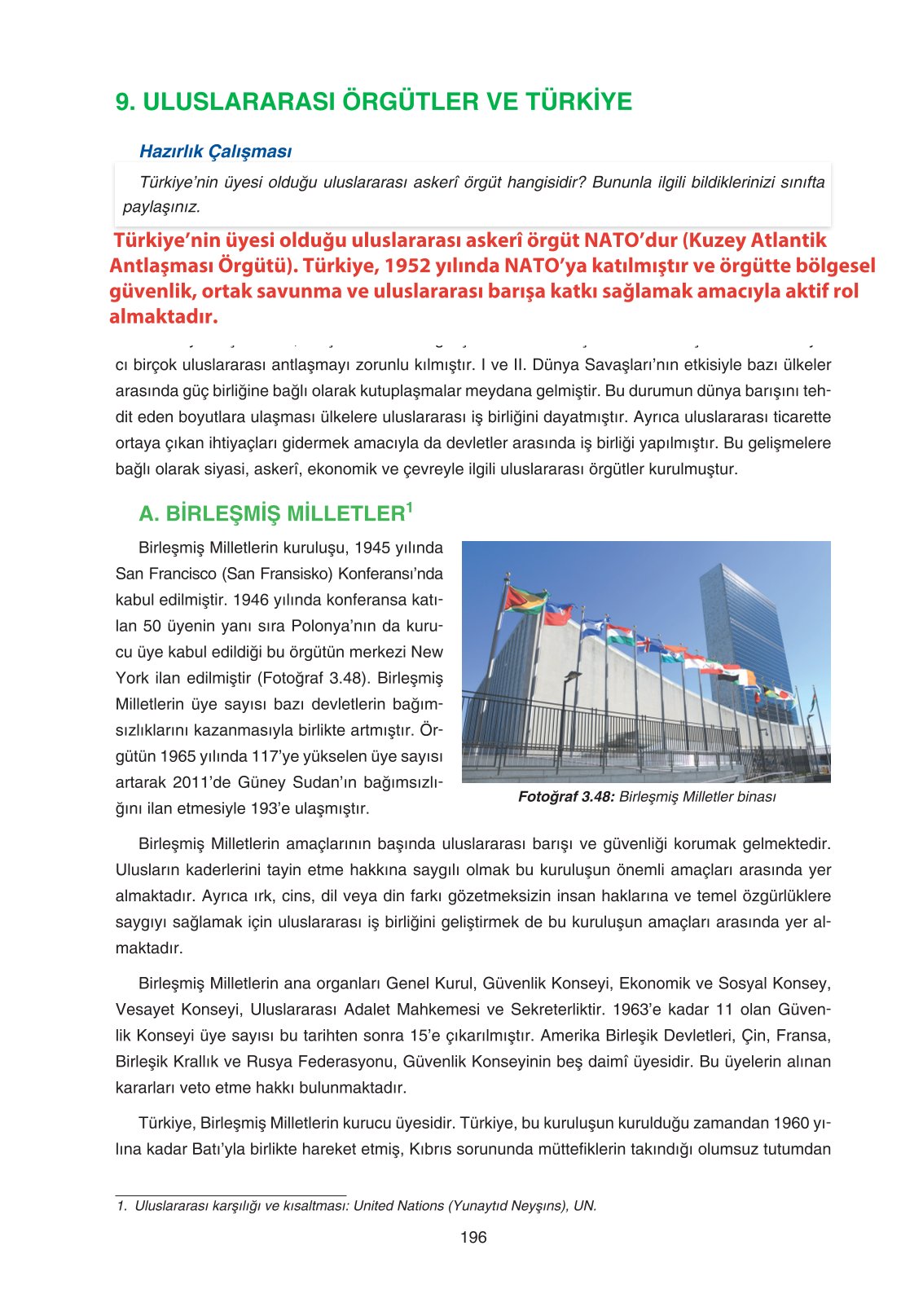 11. Sınıf Yıldırım Yayınları Coğrafya Ders Kitabı Sayfa 196 Cevapları