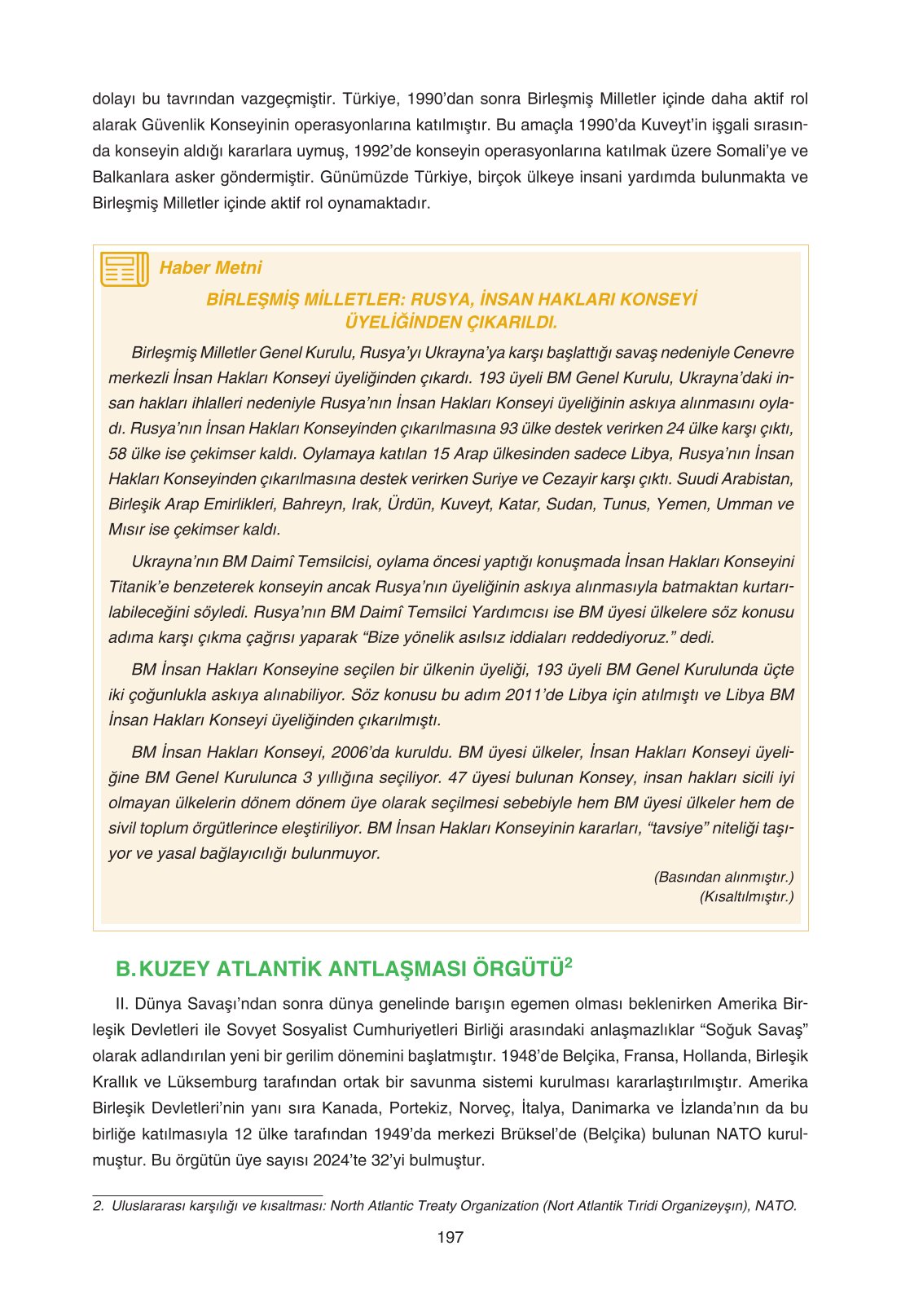 11. Sınıf Yıldırım Yayınları Coğrafya Ders Kitabı Sayfa 197 Cevapları