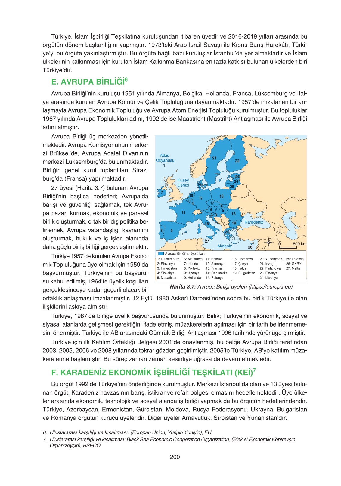 11. Sınıf Yıldırım Yayınları Coğrafya Ders Kitabı Sayfa 200 Cevapları