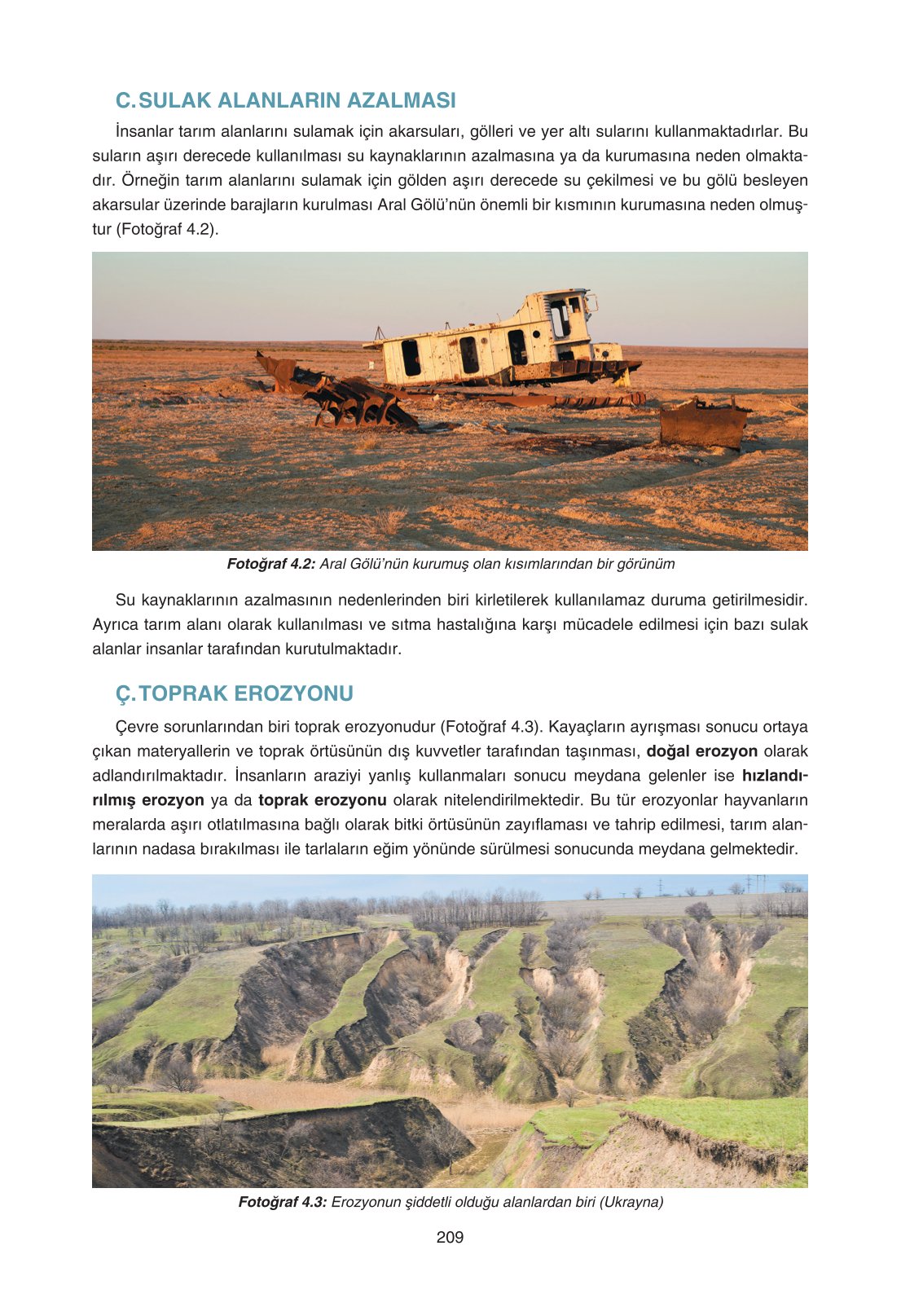 11. Sınıf Yıldırım Yayınları Coğrafya Ders Kitabı Sayfa 209 Cevapları