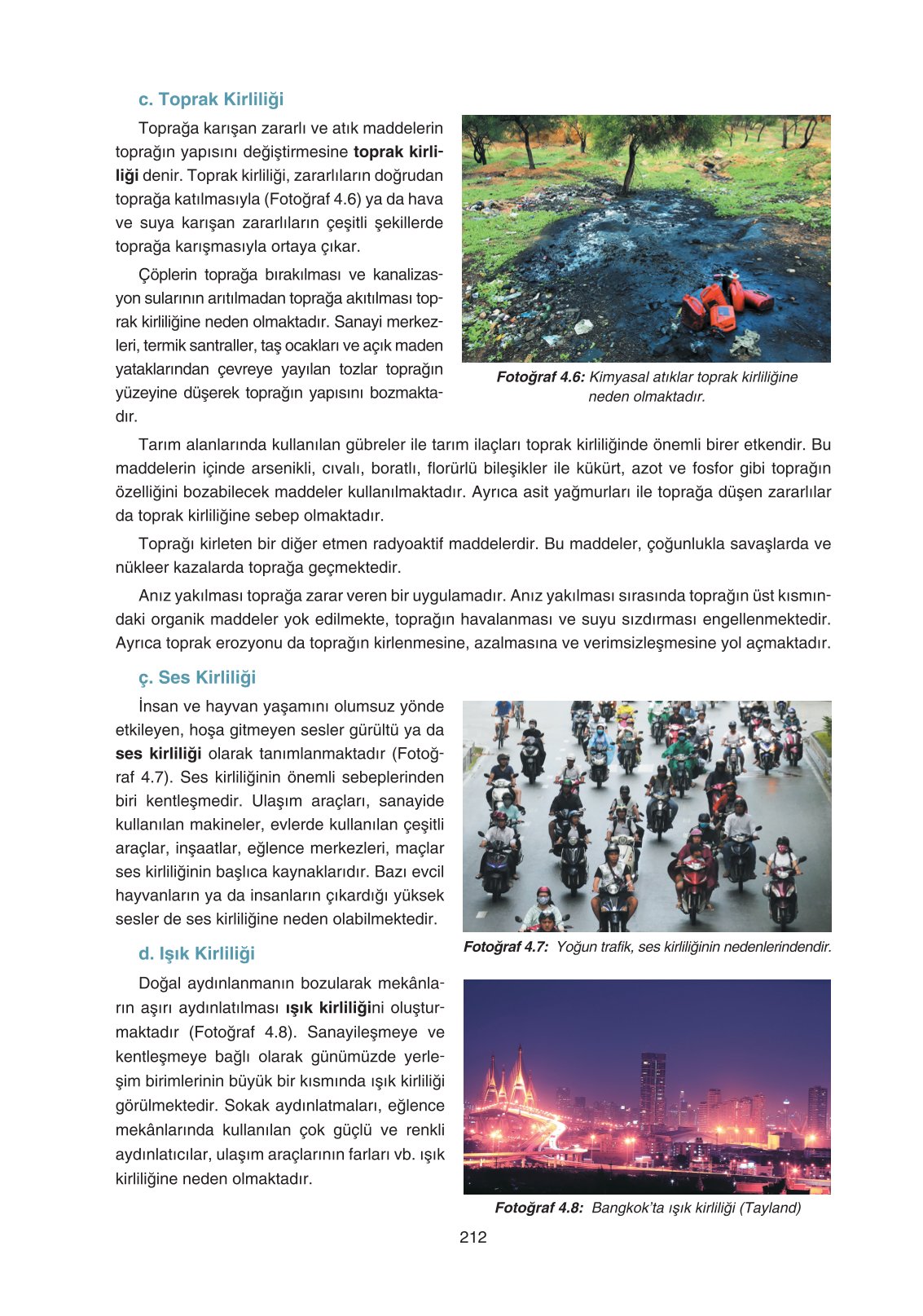 11. Sınıf Yıldırım Yayınları Coğrafya Ders Kitabı Sayfa 212 Cevapları