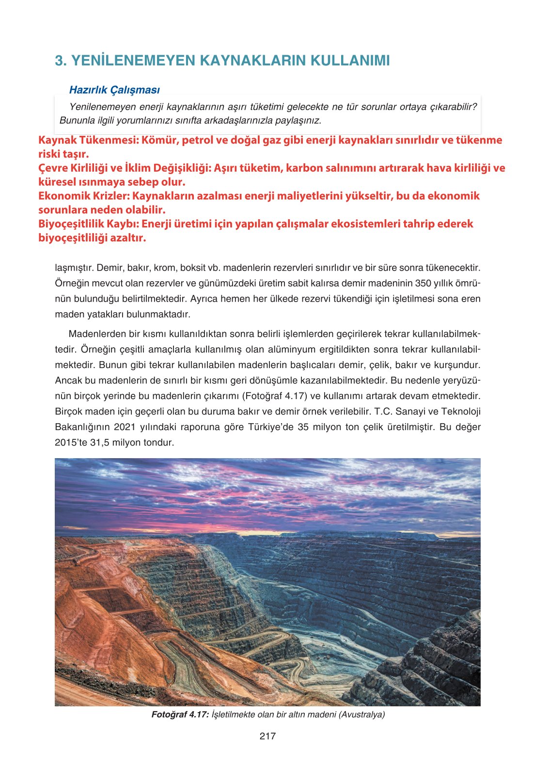 11. Sınıf Yıldırım Yayınları Coğrafya Ders Kitabı Sayfa 217 Cevapları