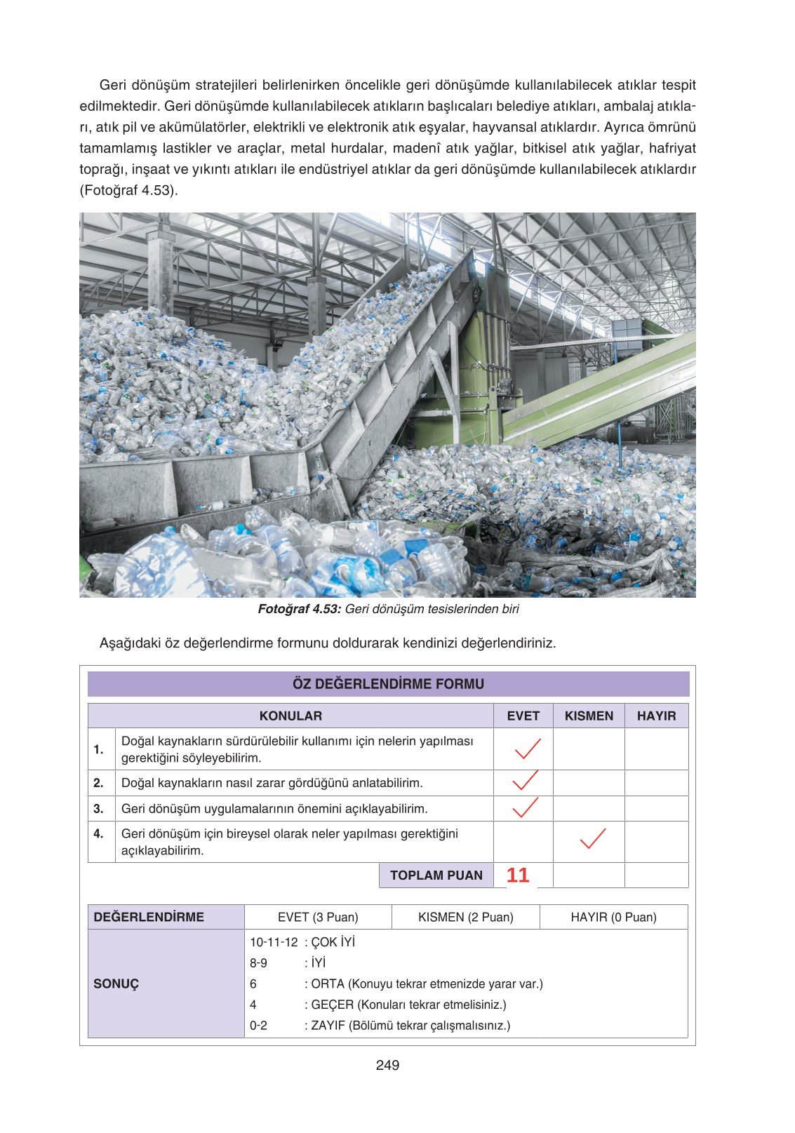 11. Sınıf Yıldırım Yayınları Coğrafya Ders Kitabı Sayfa 249 Cevapları
