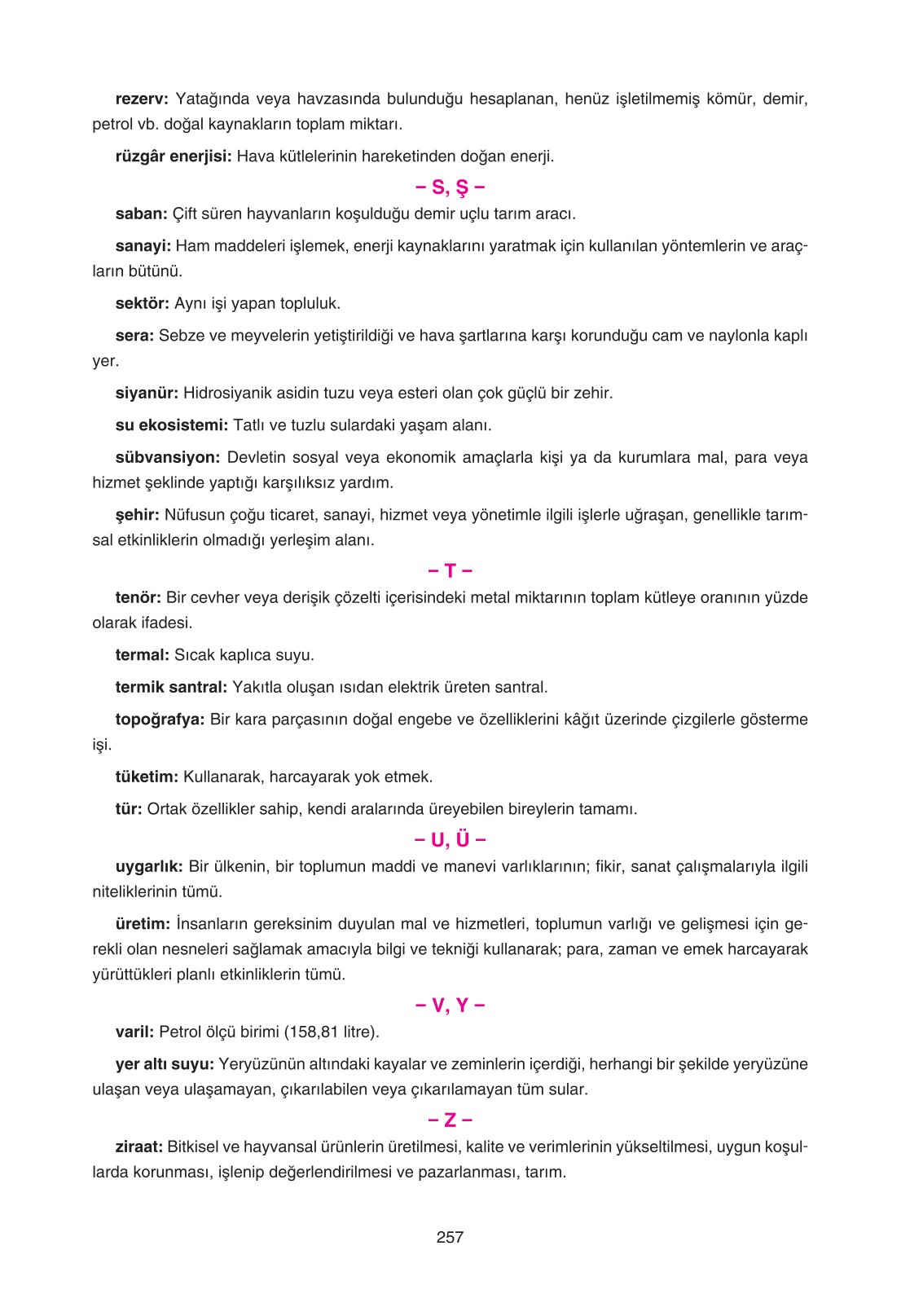 11. Sınıf Yıldırım Yayınları Coğrafya Ders Kitabı Sayfa 257 Cevapları