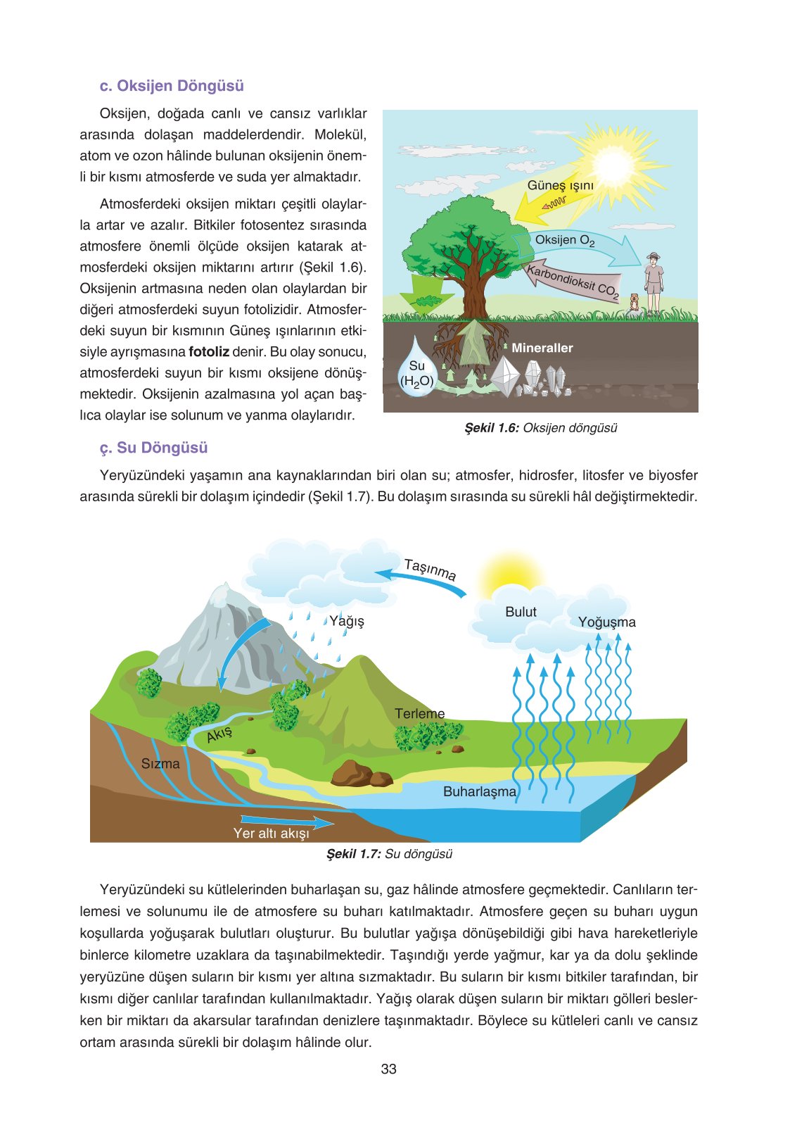 11. Sınıf Yıldırım Yayınları Coğrafya Ders Kitabı Sayfa 33 Cevapları