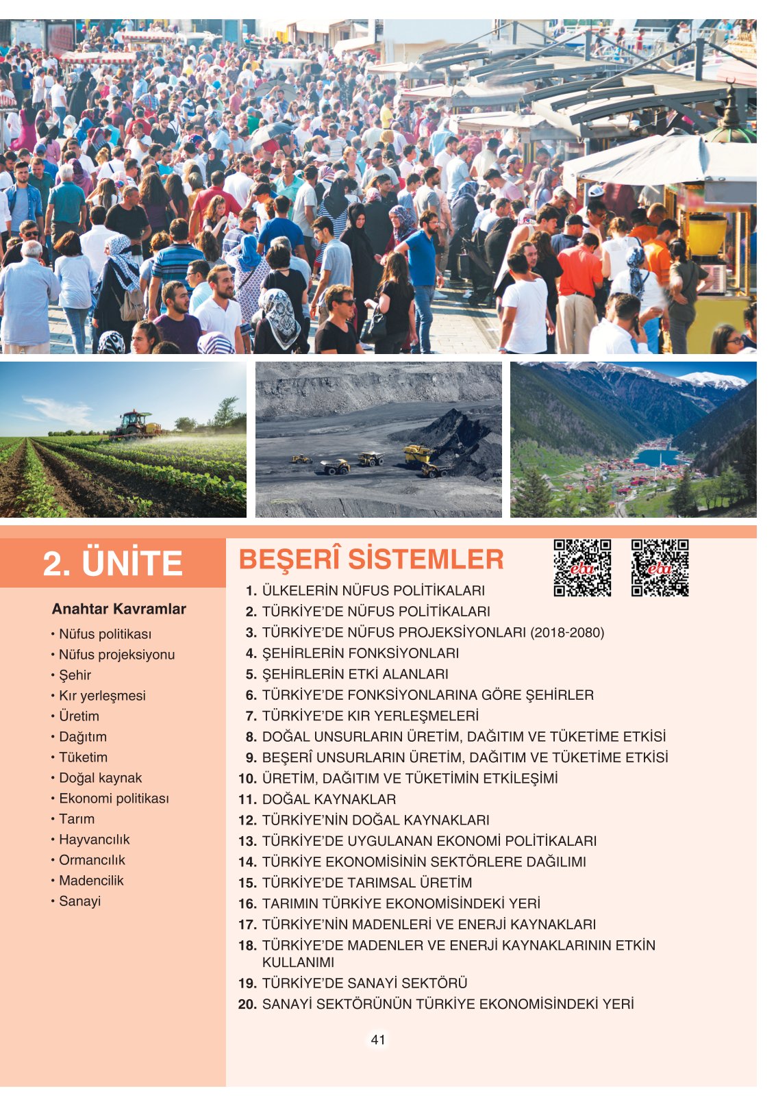 11. Sınıf Yıldırım Yayınları Coğrafya Ders Kitabı Sayfa 41 Cevapları