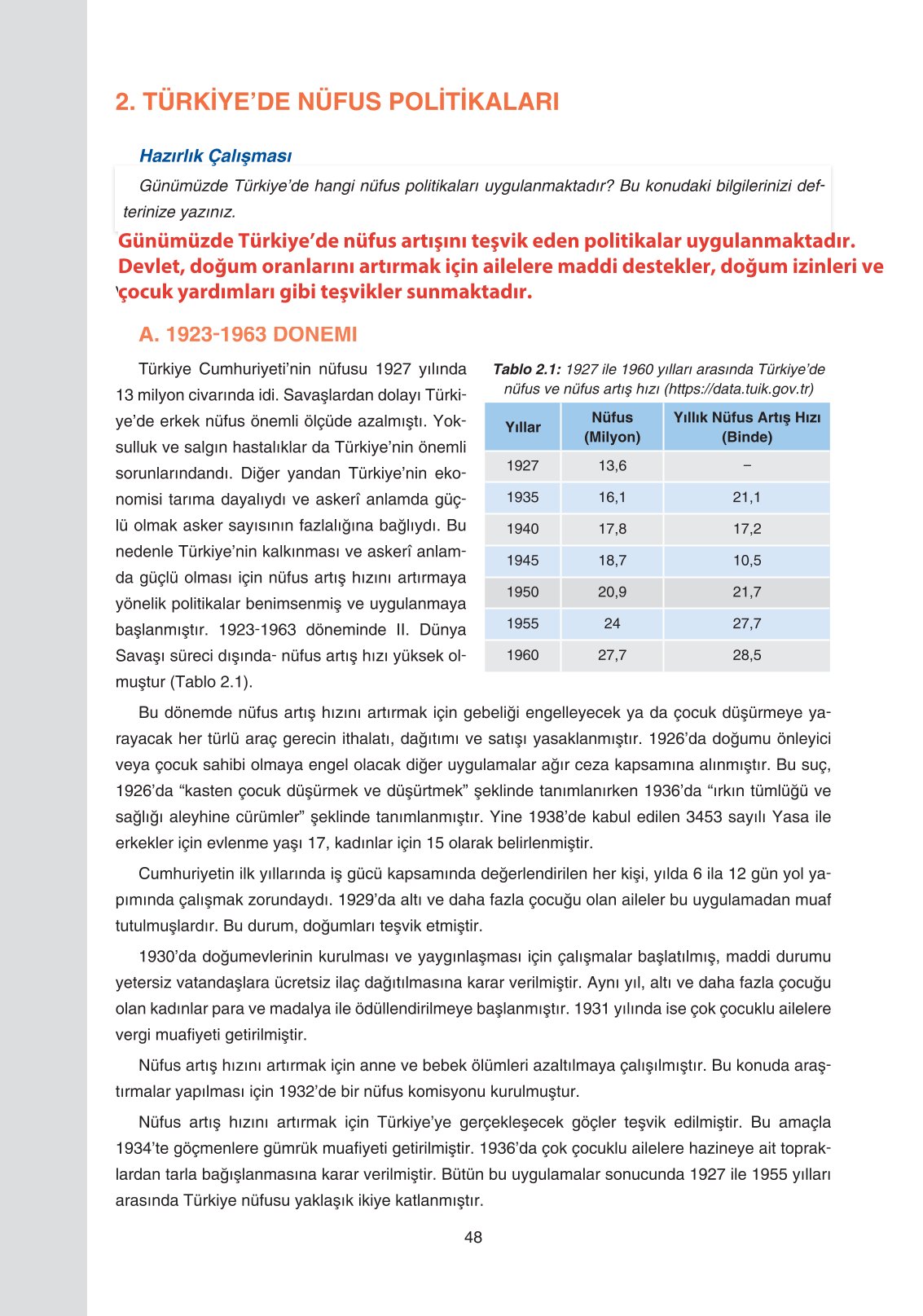 11. Sınıf Yıldırım Yayınları Coğrafya Ders Kitabı Sayfa 48 Cevapları