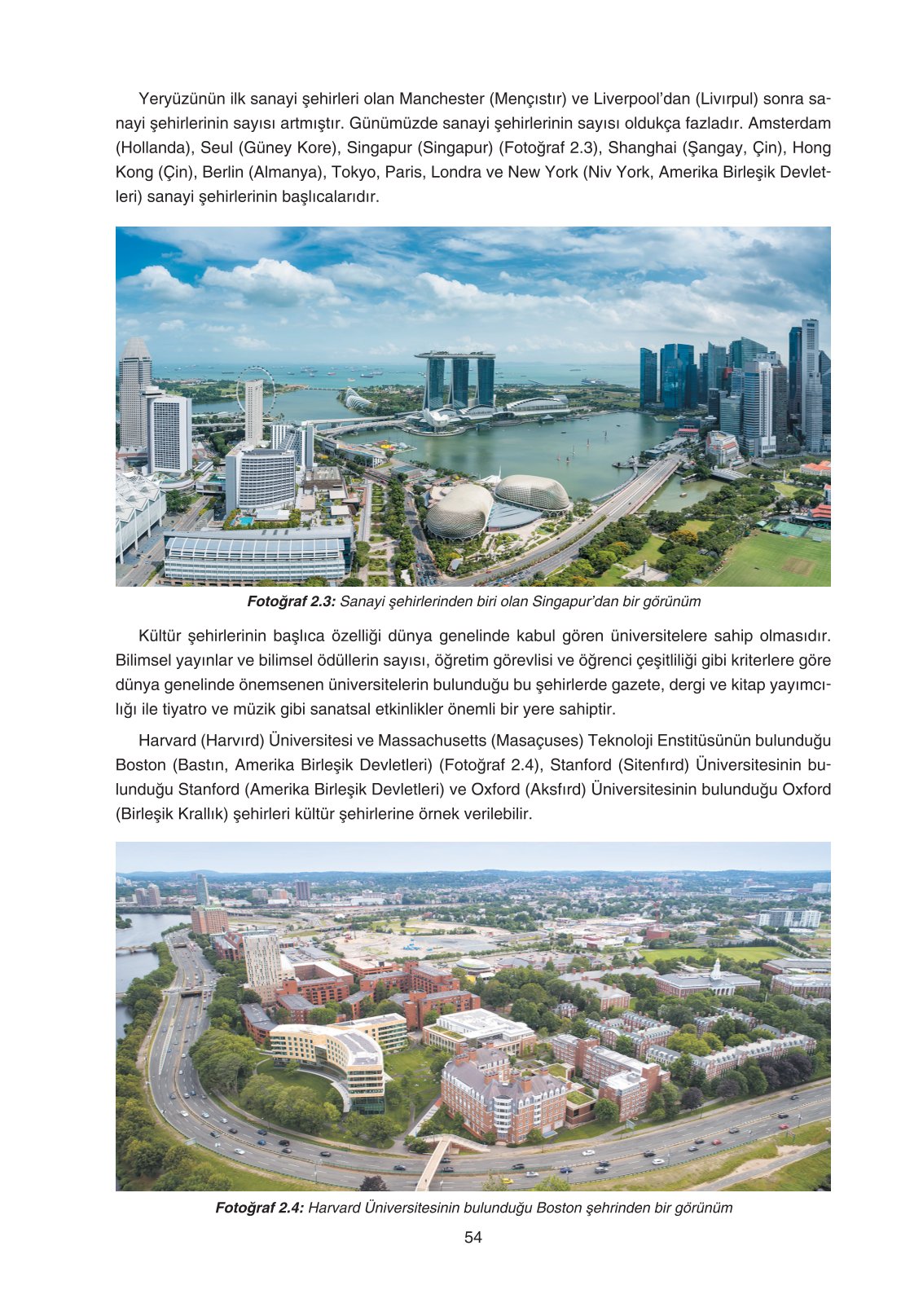 11. Sınıf Yıldırım Yayınları Coğrafya Ders Kitabı Sayfa 54 Cevapları