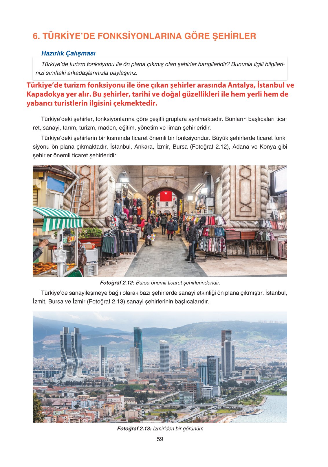 11. Sınıf Yıldırım Yayınları Coğrafya Ders Kitabı Sayfa 59 Cevapları