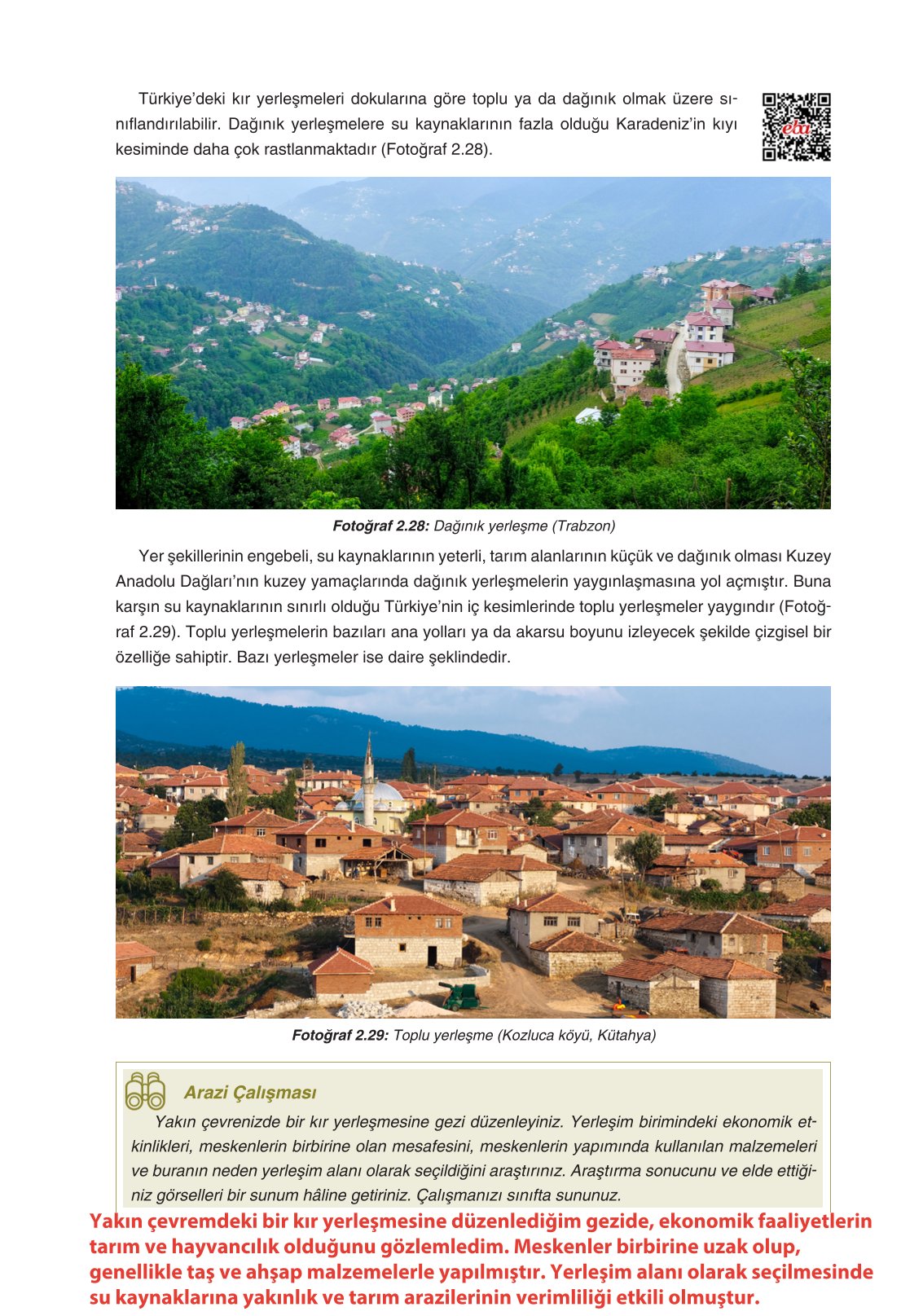 11. Sınıf Yıldırım Yayınları Coğrafya Ders Kitabı Sayfa 68 Cevapları