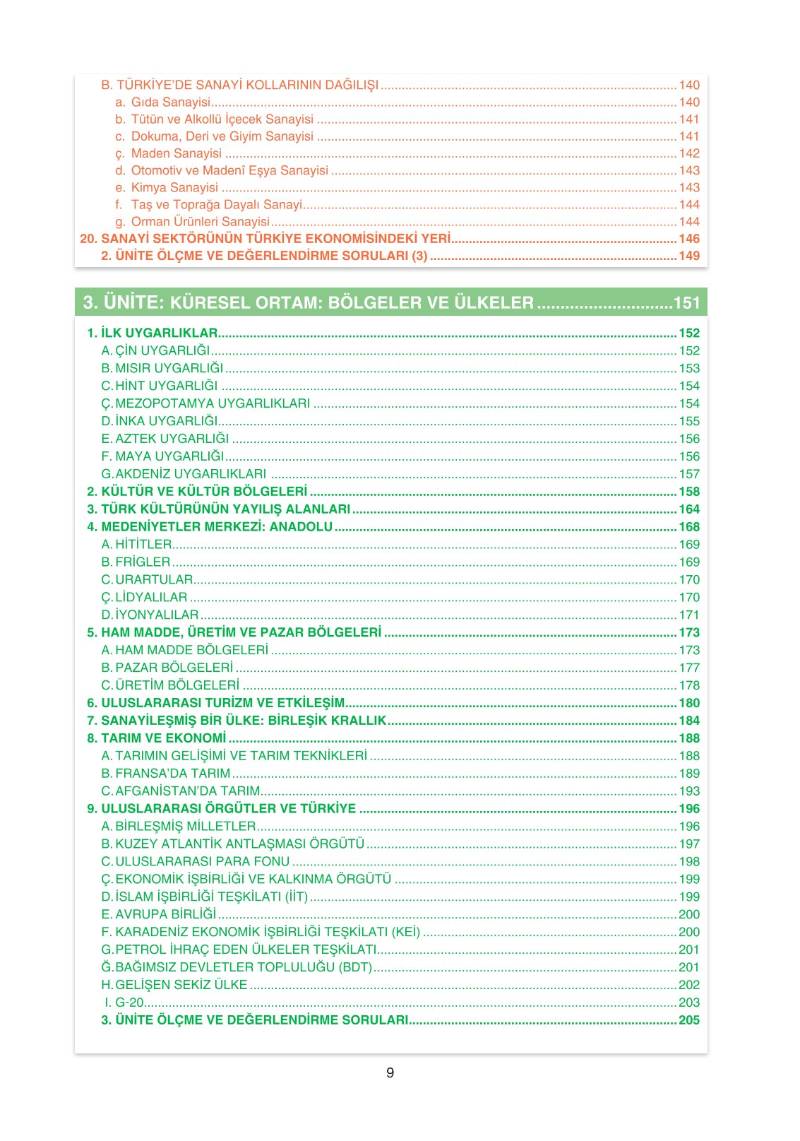 11. Sınıf Yıldırım Yayınları Coğrafya Ders Kitabı Sayfa 9 Cevapları