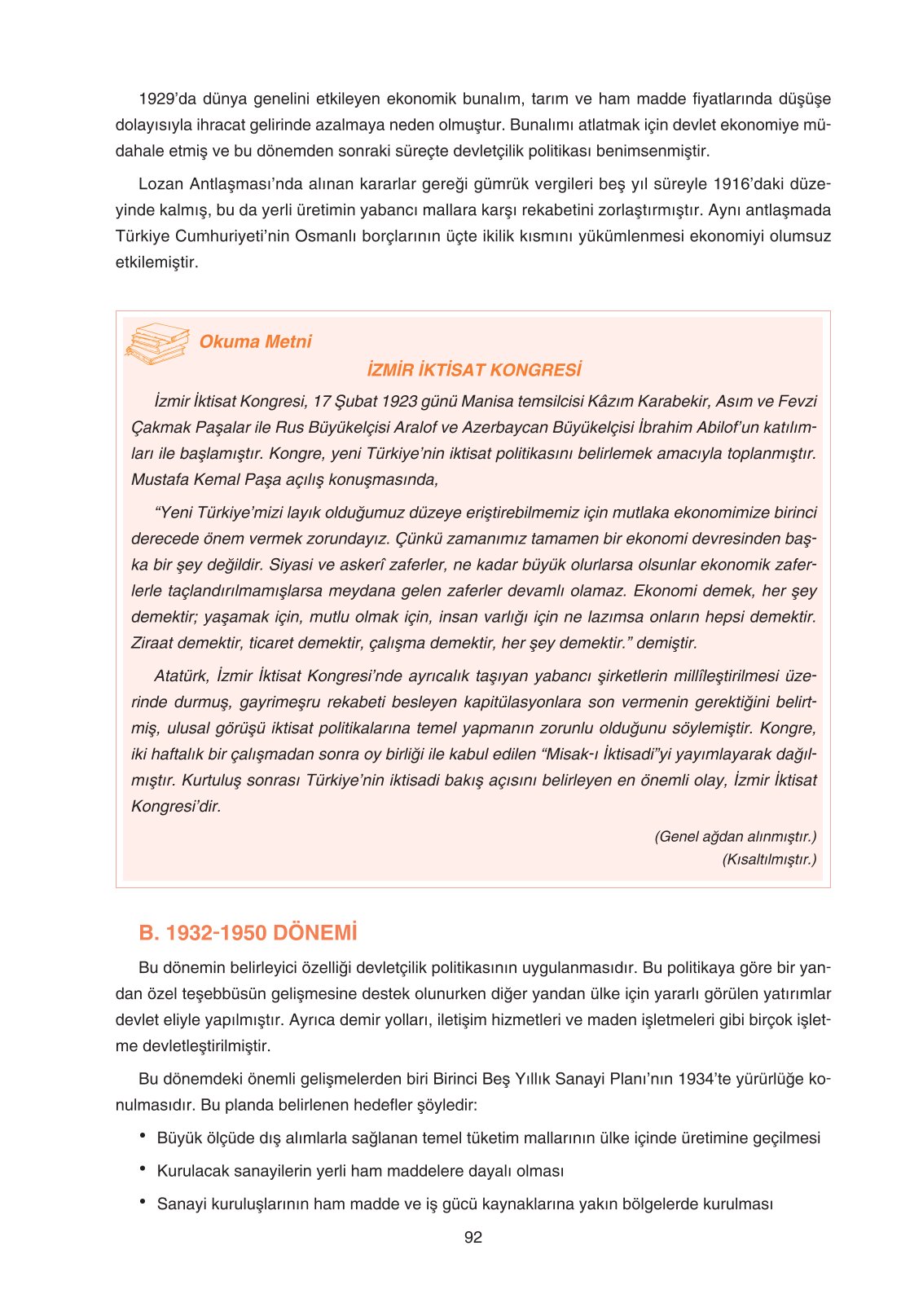 11. Sınıf Yıldırım Yayınları Coğrafya Ders Kitabı Sayfa 92 Cevapları