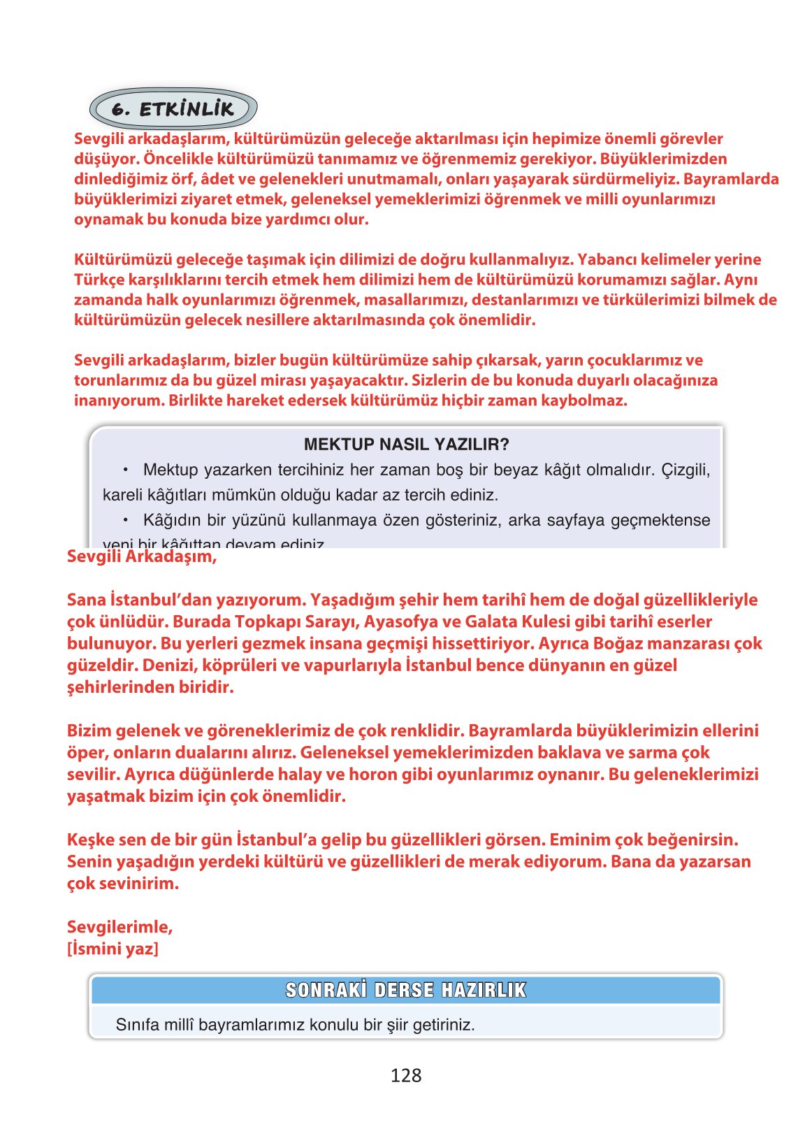 4. Sınıf Ada Yayıncılık Türkçe Ders Kitabı Sayfa 128 Cevapları