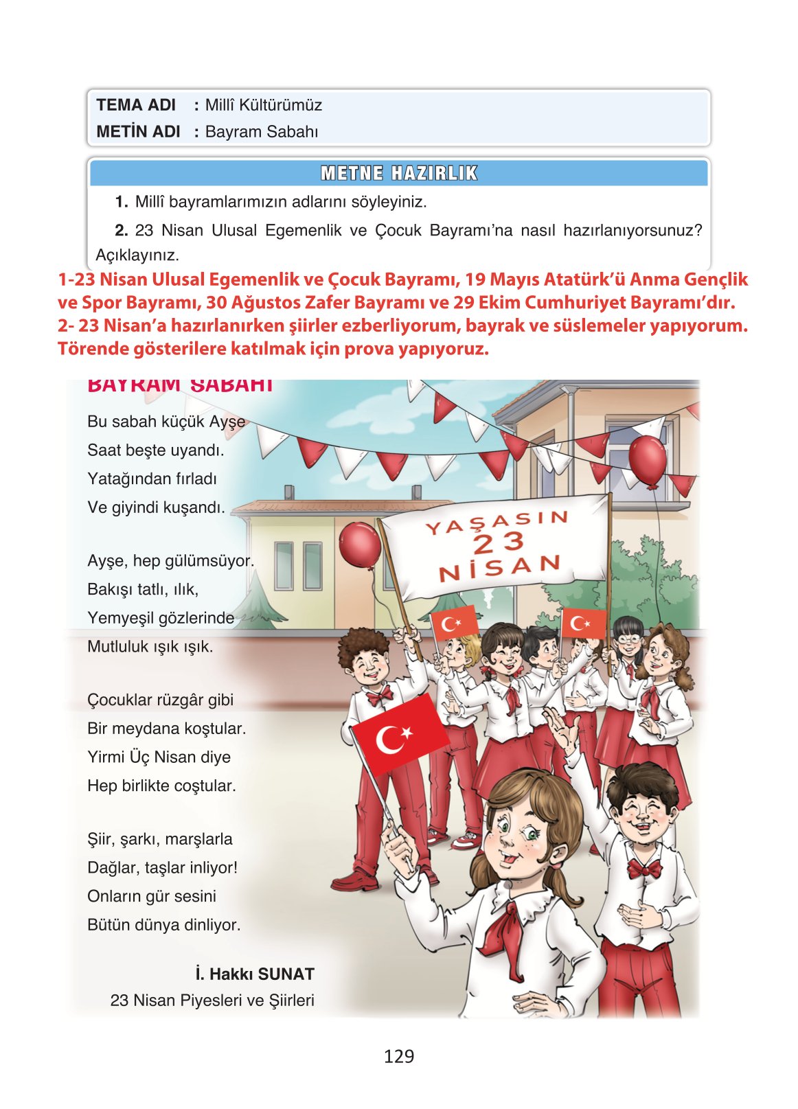 4. Sınıf Ada Yayıncılık Türkçe Ders Kitabı Sayfa 129 Cevapları