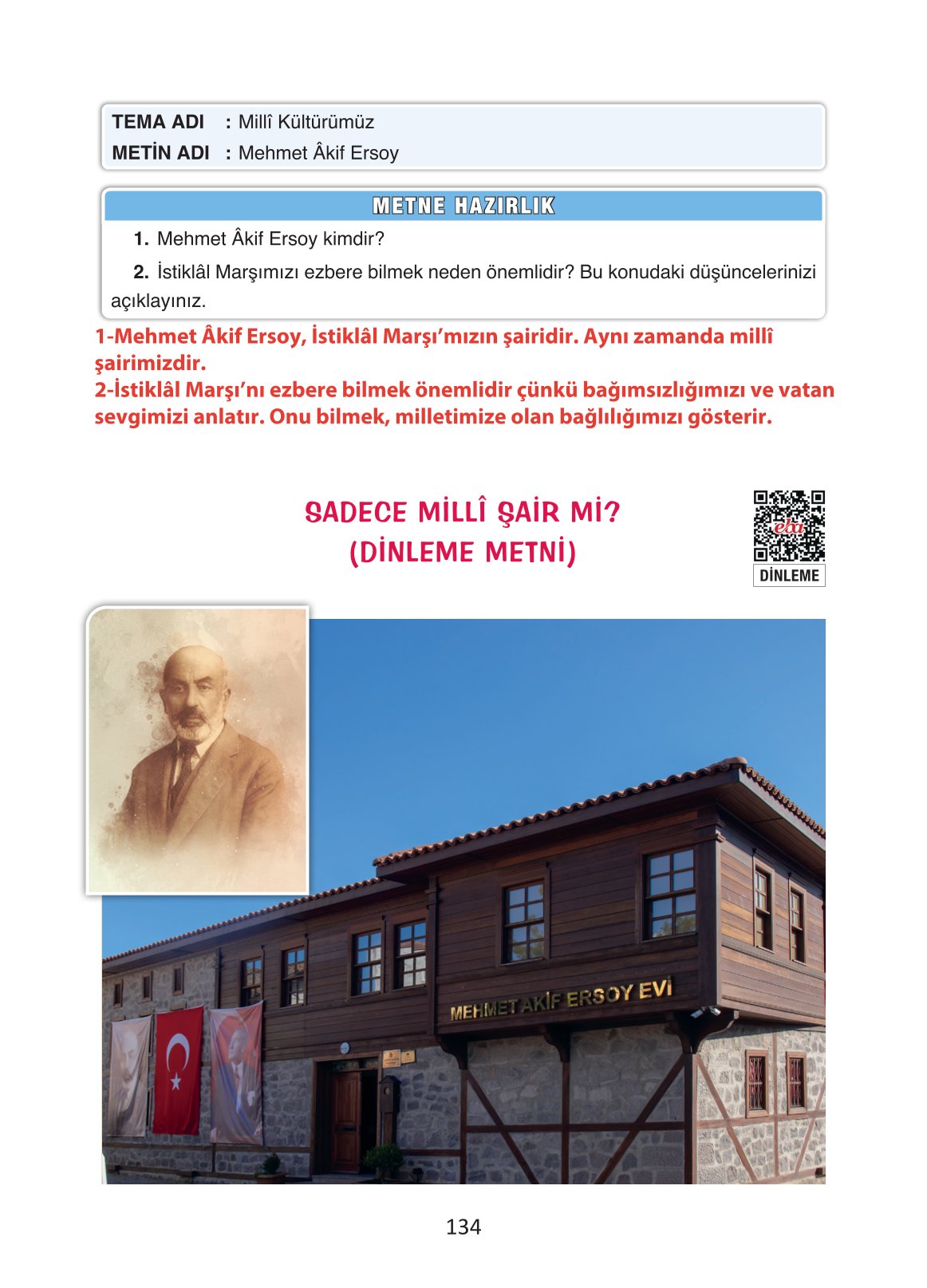 4. Sınıf Ada Yayıncılık Türkçe Ders Kitabı Sayfa 134 Cevapları