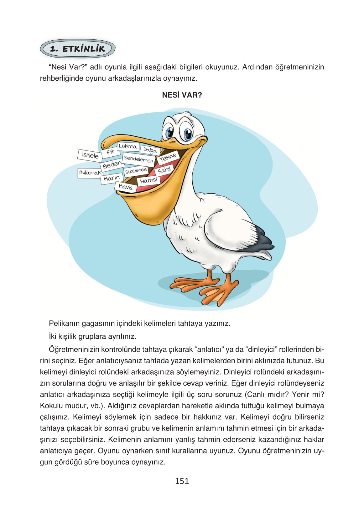 4. Sınıf Ada Yayıncılık Türkçe Ders Kitabı Sayfa 151 Cevapları