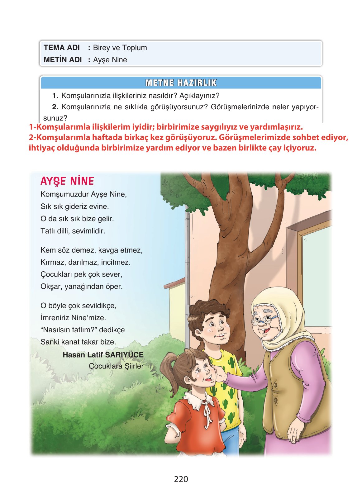 4. Sınıf Ada Yayıncılık Türkçe Ders Kitabı Sayfa 220 Cevapları
