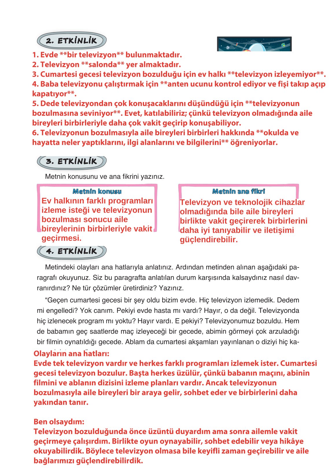4. Sınıf Ada Yayıncılık Türkçe Ders Kitabı Sayfa 239 Cevapları