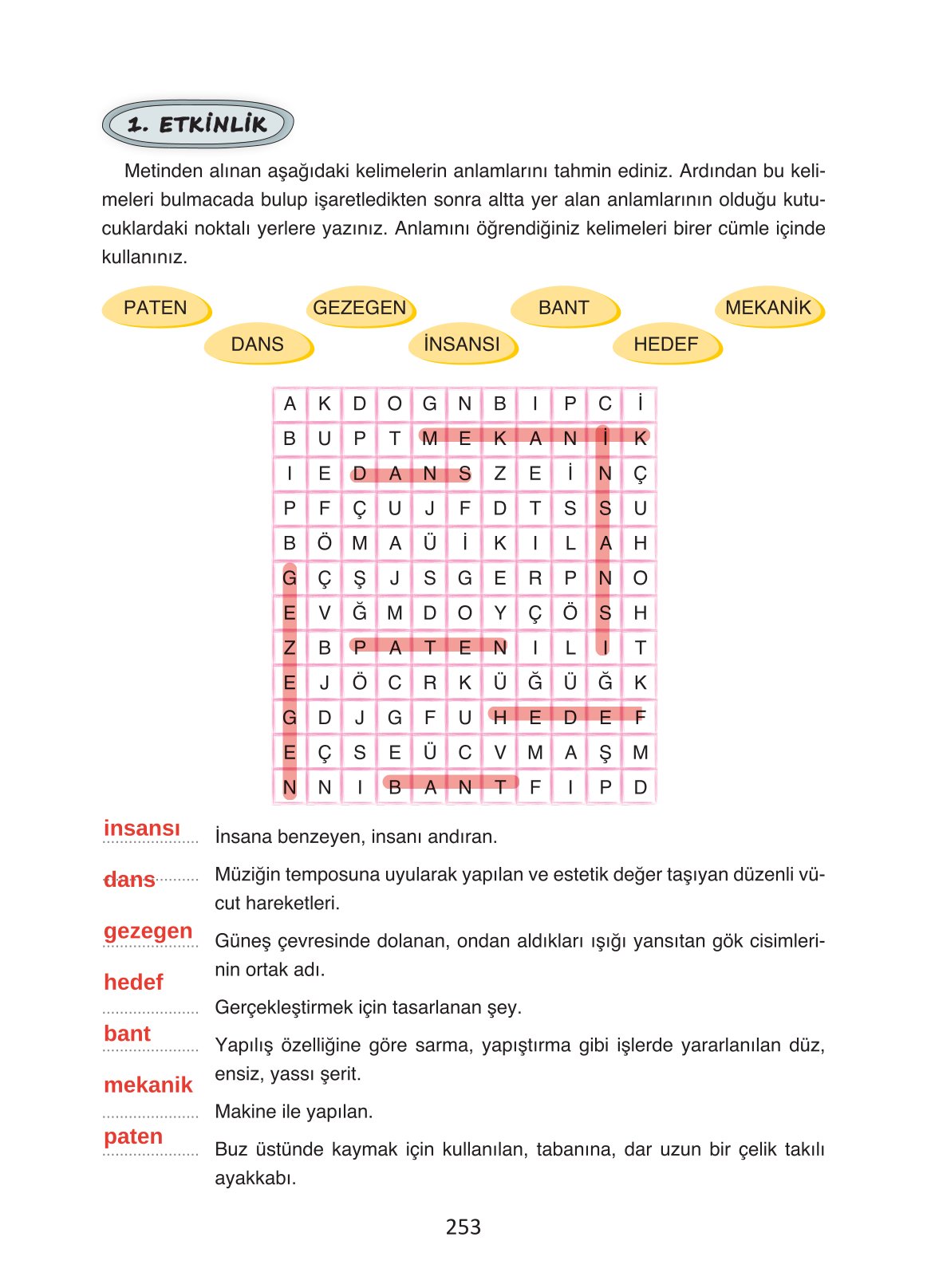 4. Sınıf Ada Yayıncılık Türkçe Ders Kitabı Sayfa 253 Cevapları 4. Sınıf Ada Yayıncılık Türkçe Ders Kitabı Sayfa 253 Cevapları