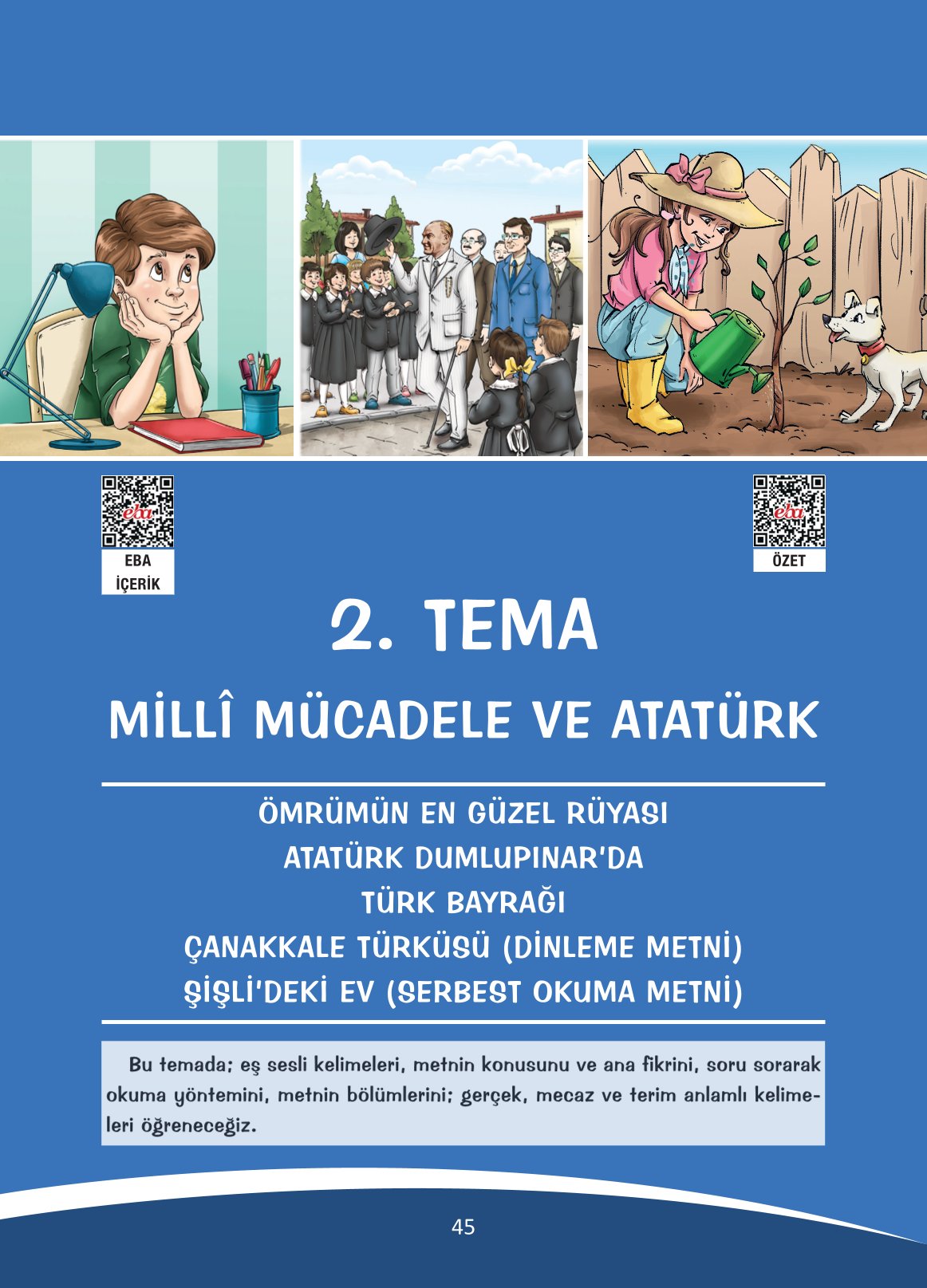 4. Sınıf Ada Yayıncılık Türkçe Ders Kitabı Sayfa 45 Cevapları