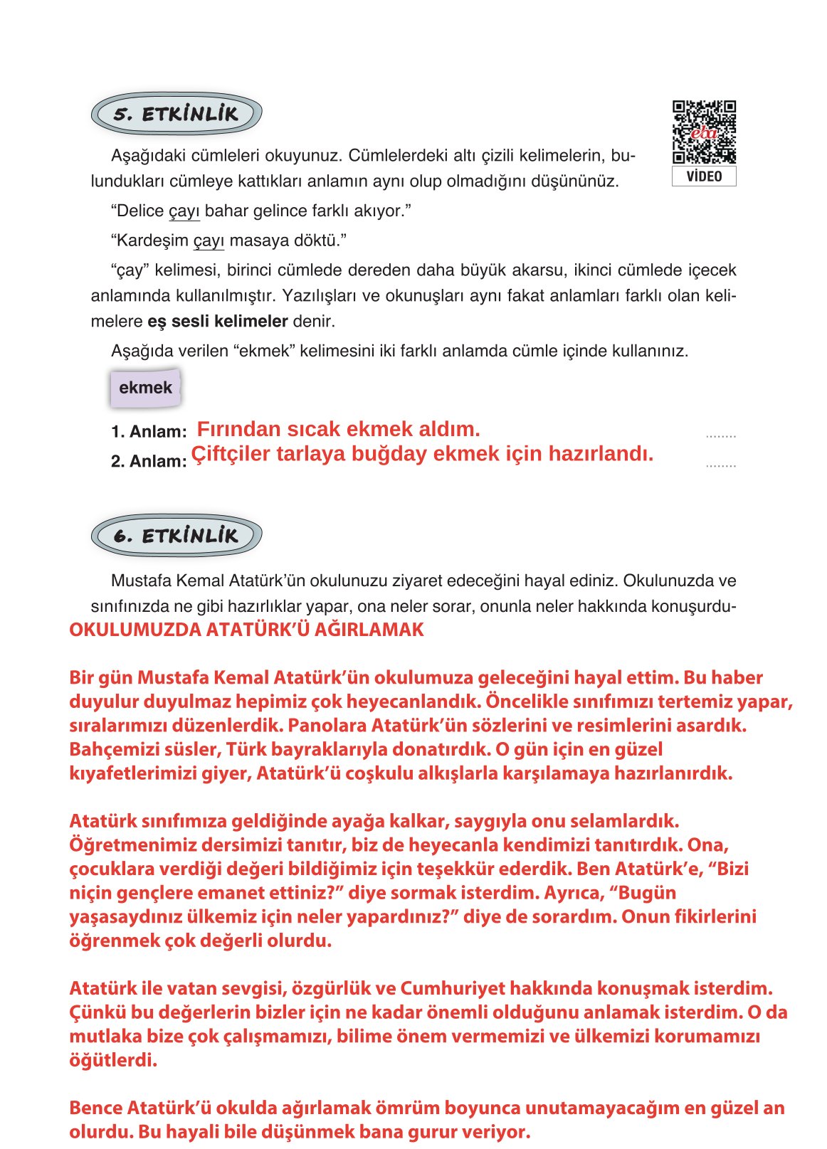 4. Sınıf Ada Yayıncılık Türkçe Ders Kitabı Sayfa 53 Cevapları