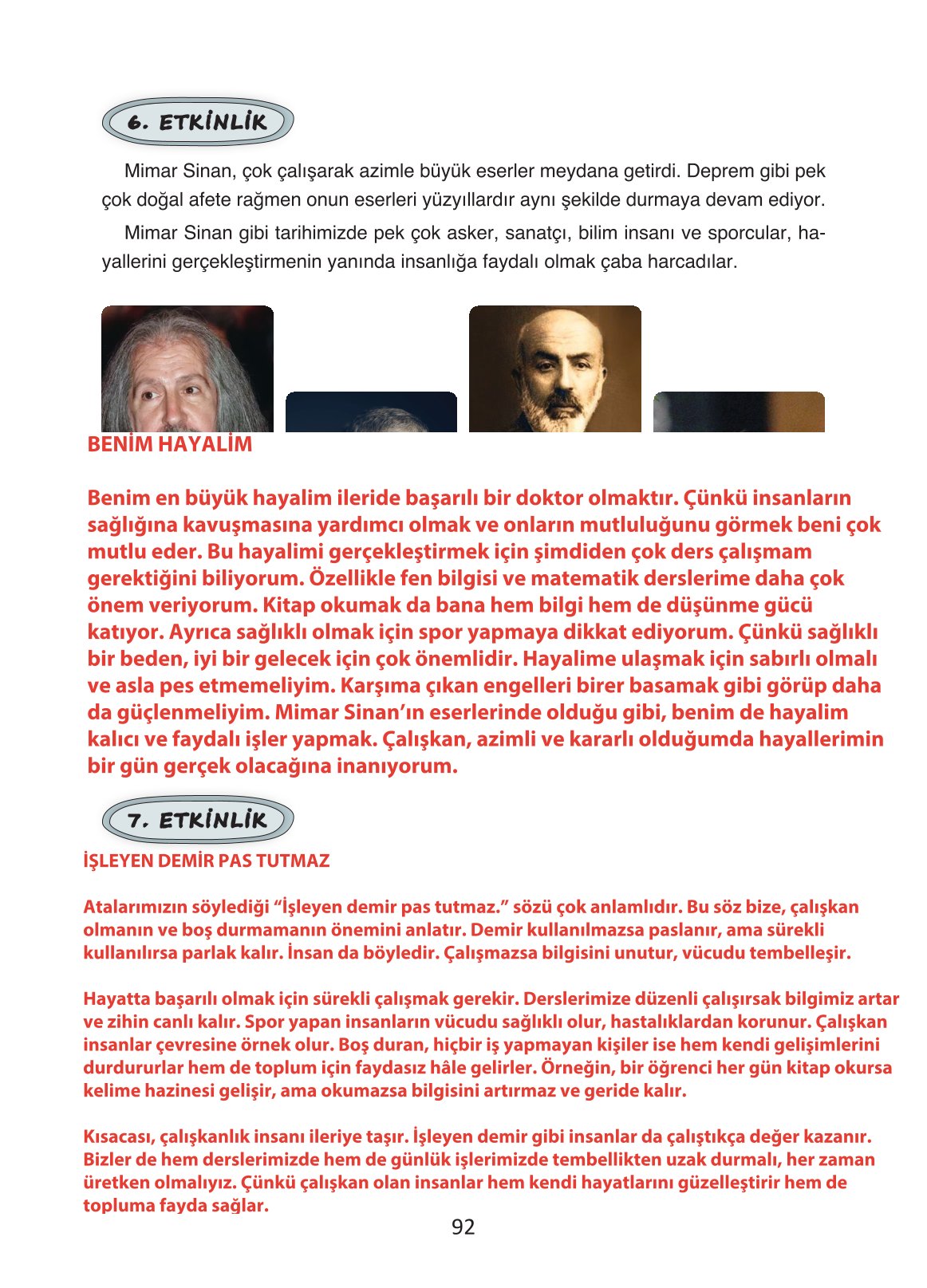 4. Sınıf Ada Yayıncılık Türkçe Ders Kitabı Sayfa 92 Cevapları