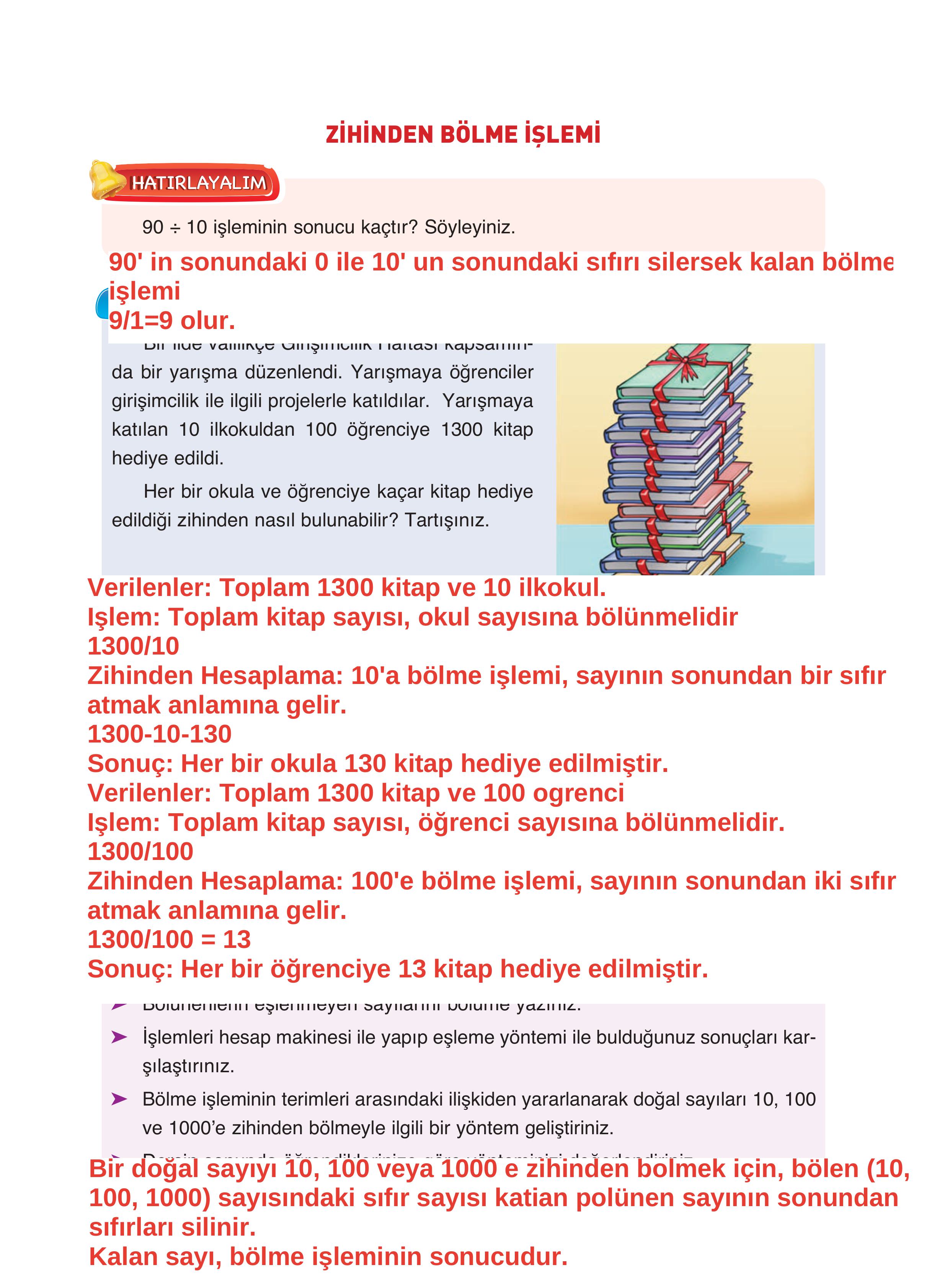 4. Sınıf Fersa Yayınları Matematik Ders Kitabı Sayfa 103 Cevapları