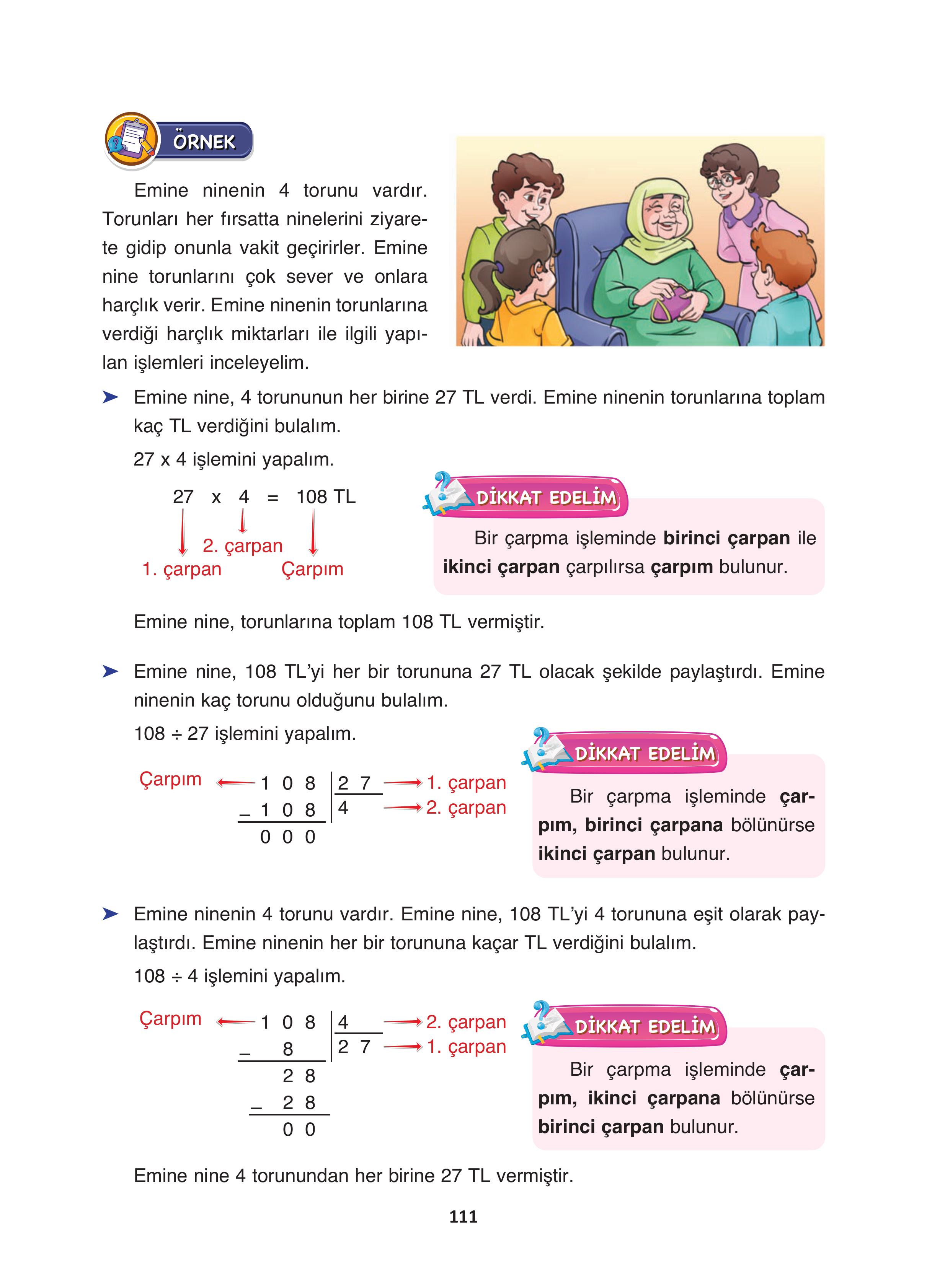 4. Sınıf Fersa Yayınları Matematik Ders Kitabı Sayfa 111 Cevapları 4. Sınıf Fersa Yayınları Matematik Ders Kitabı Sayfa 111 Cevapları