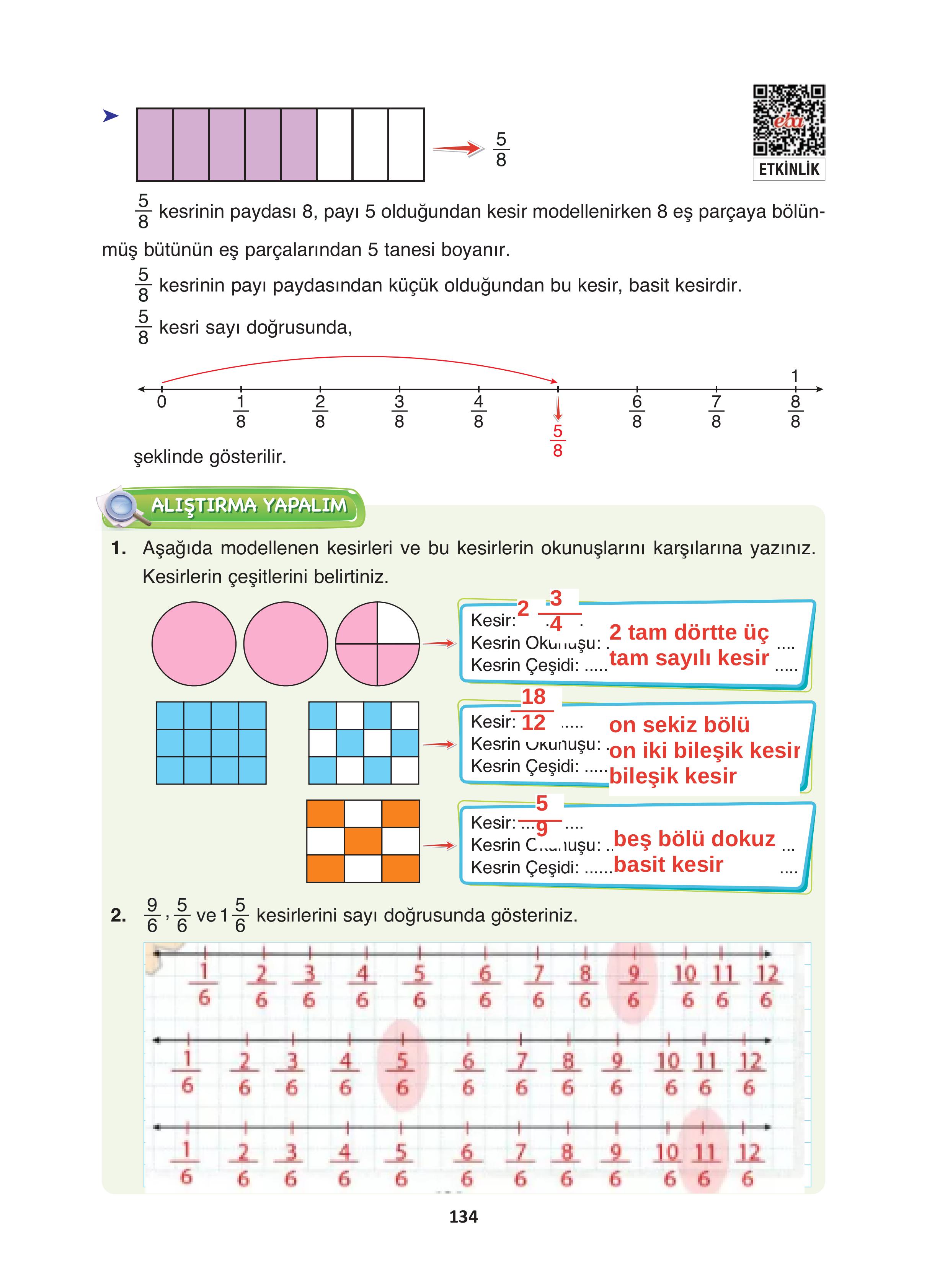 4. Sınıf Fersa Yayınları Matematik Ders Kitabı Sayfa 134 Cevapları 4. Sınıf Fersa Yayınları Matematik Ders Kitabı Sayfa 134 Cevapları