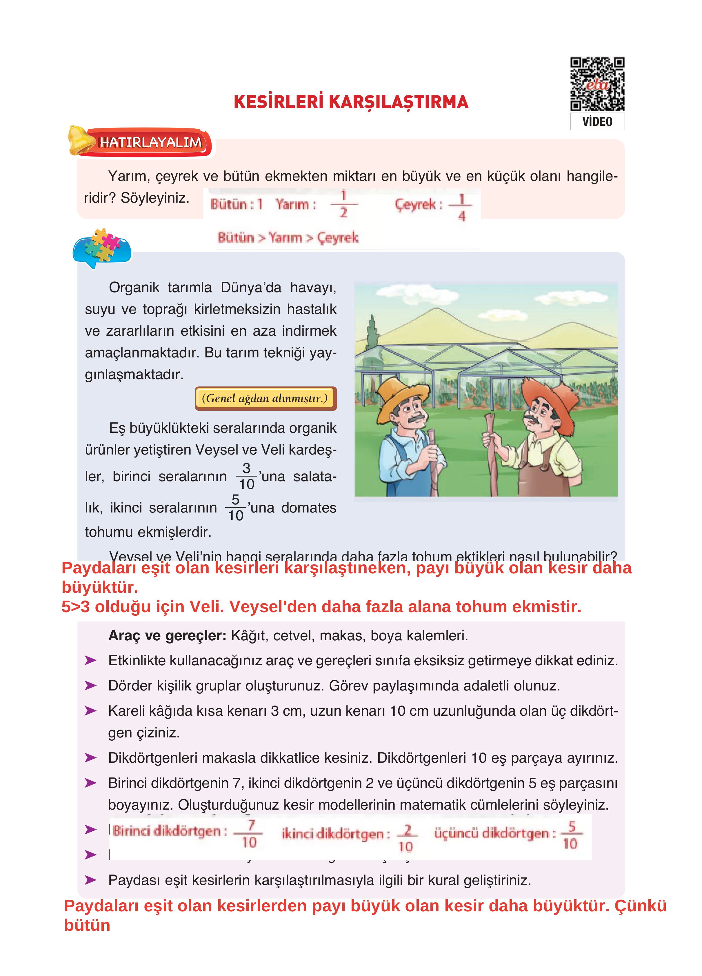 4. Sınıf Fersa Yayınları Matematik Ders Kitabı Sayfa 141 Cevapları 4. Sınıf Fersa Yayınları Matematik Ders Kitabı Sayfa 141 Cevapları