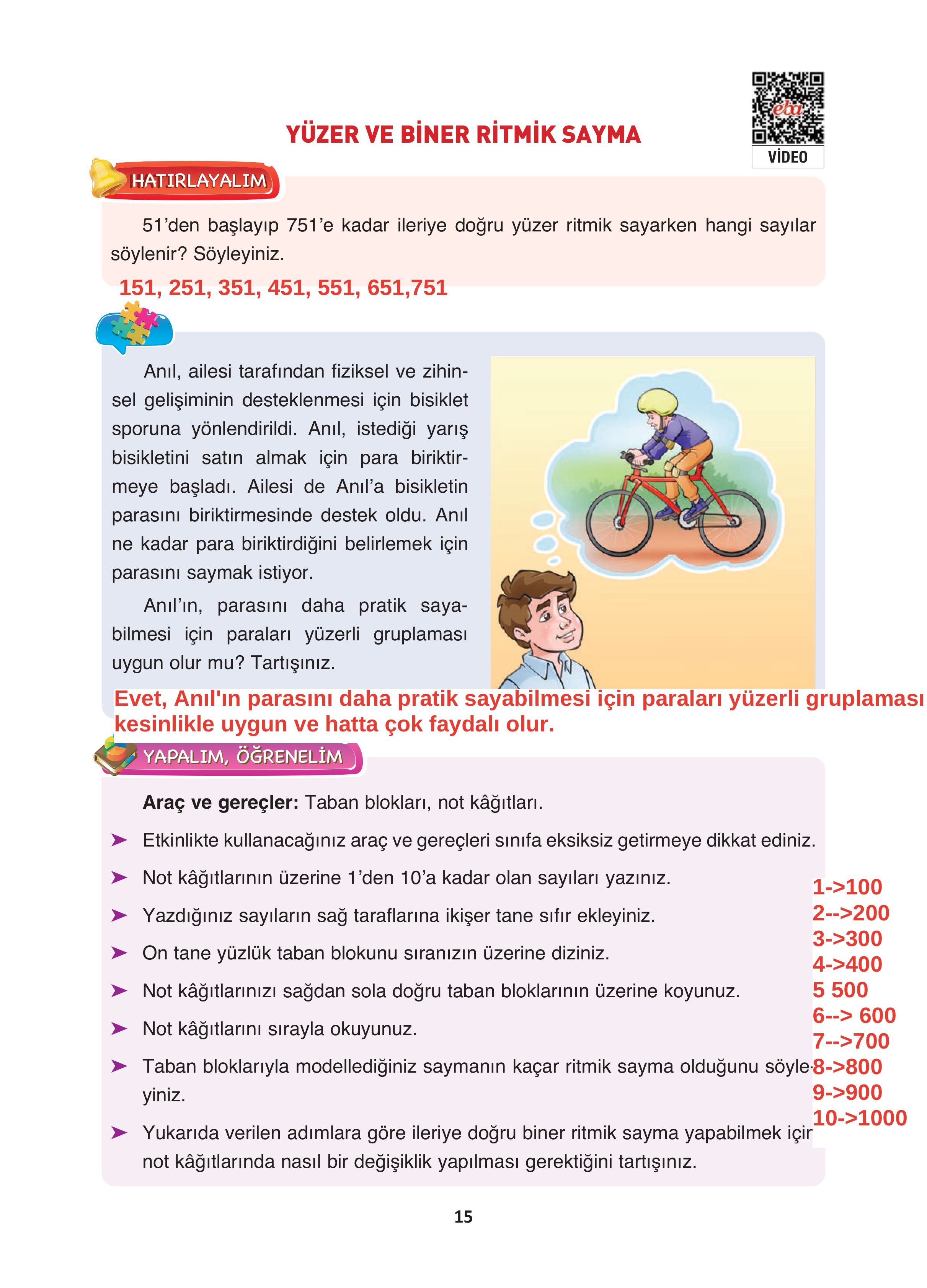 4. Sınıf Fersa Yayınları Matematik Ders Kitabı Sayfa 15 Cevapları 4. Sınıf Fersa Yayınları Matematik Ders Kitabı Sayfa 15 Cevapları